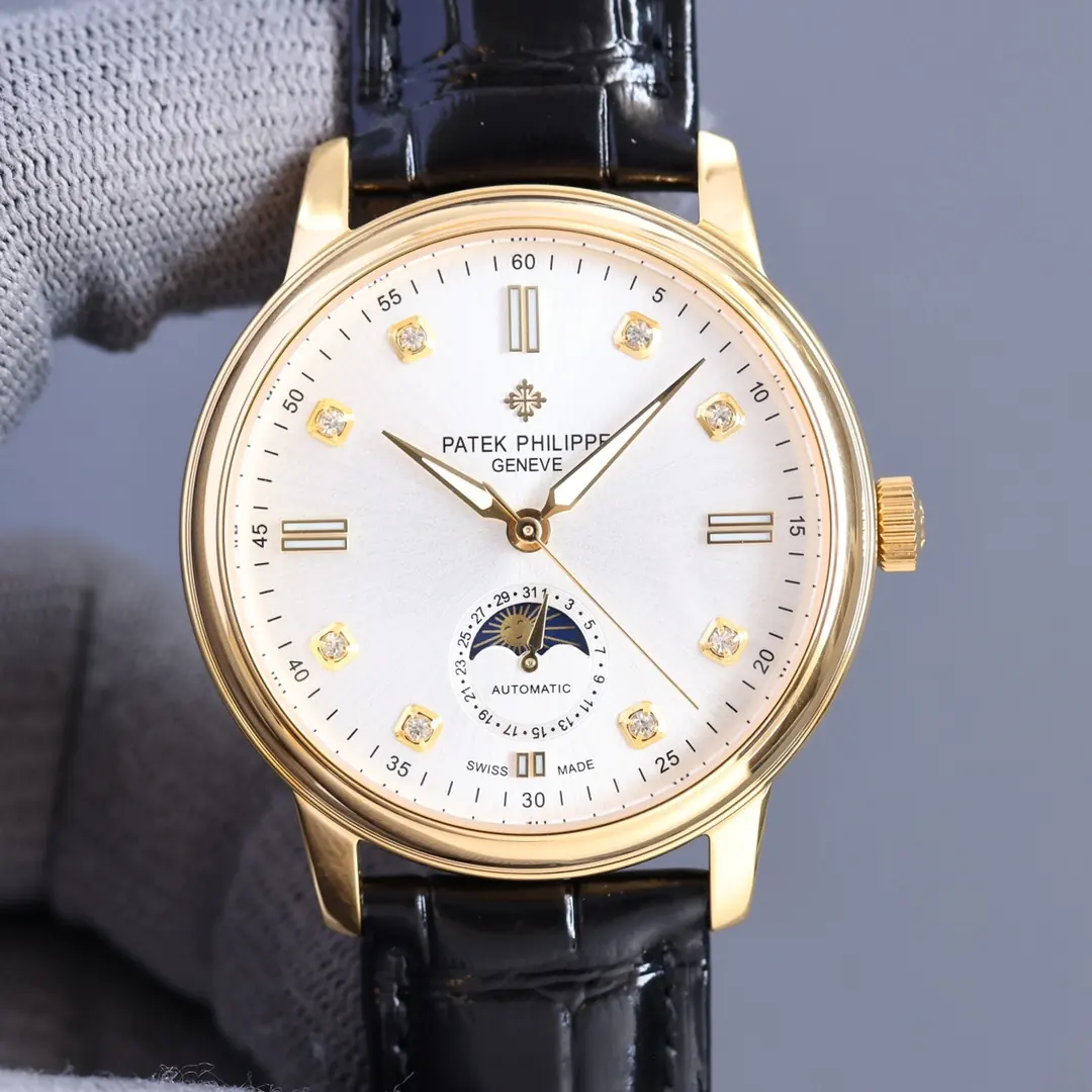 Patek Philippe（百达翡丽） Style Beige Leather Watches Lookbook Reference image 6