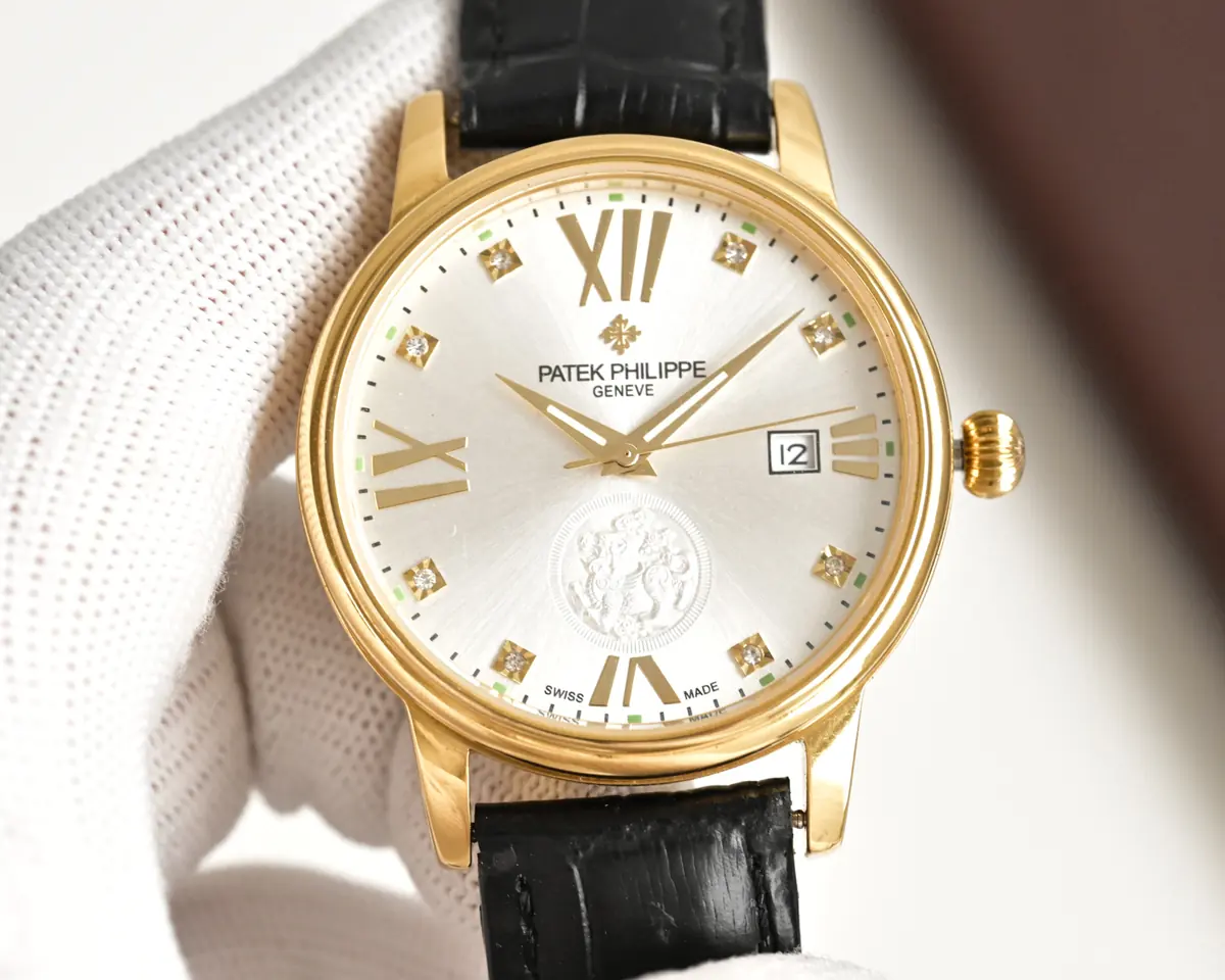 Patek Philippe（百达翡丽） Style Beige Leather Watches Lookbook Reference image 1