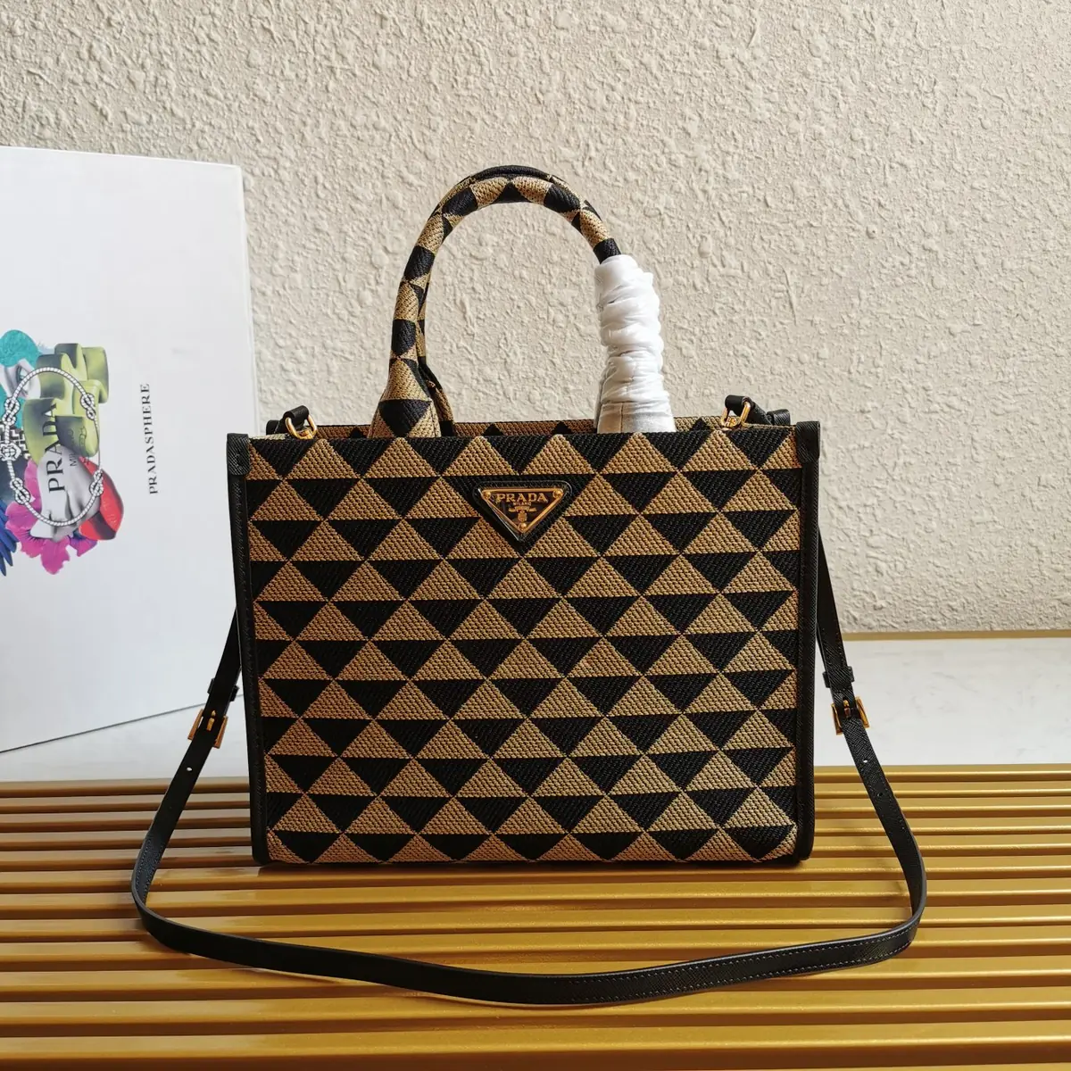 Prada Style Beige Leather Tote Bag Lookbook Reference image 1