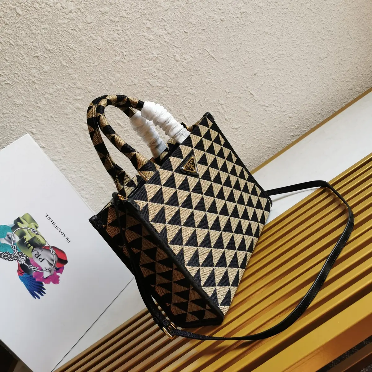 Prada Style Beige Leather Tote Bag Lookbook Reference image 2