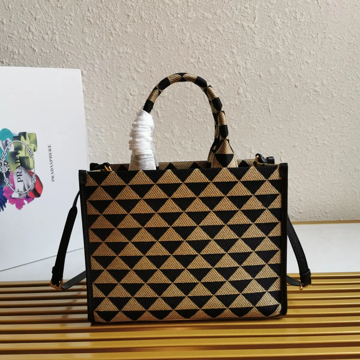 Prada Style Beige Leather Tote Bag Lookbook Reference image 4