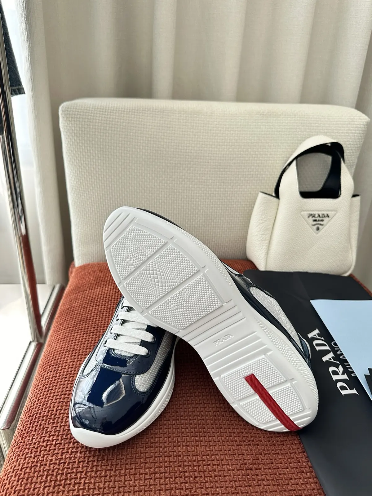 Prada Style Blue Leather Women's Shoes Lookbook Reference image 6