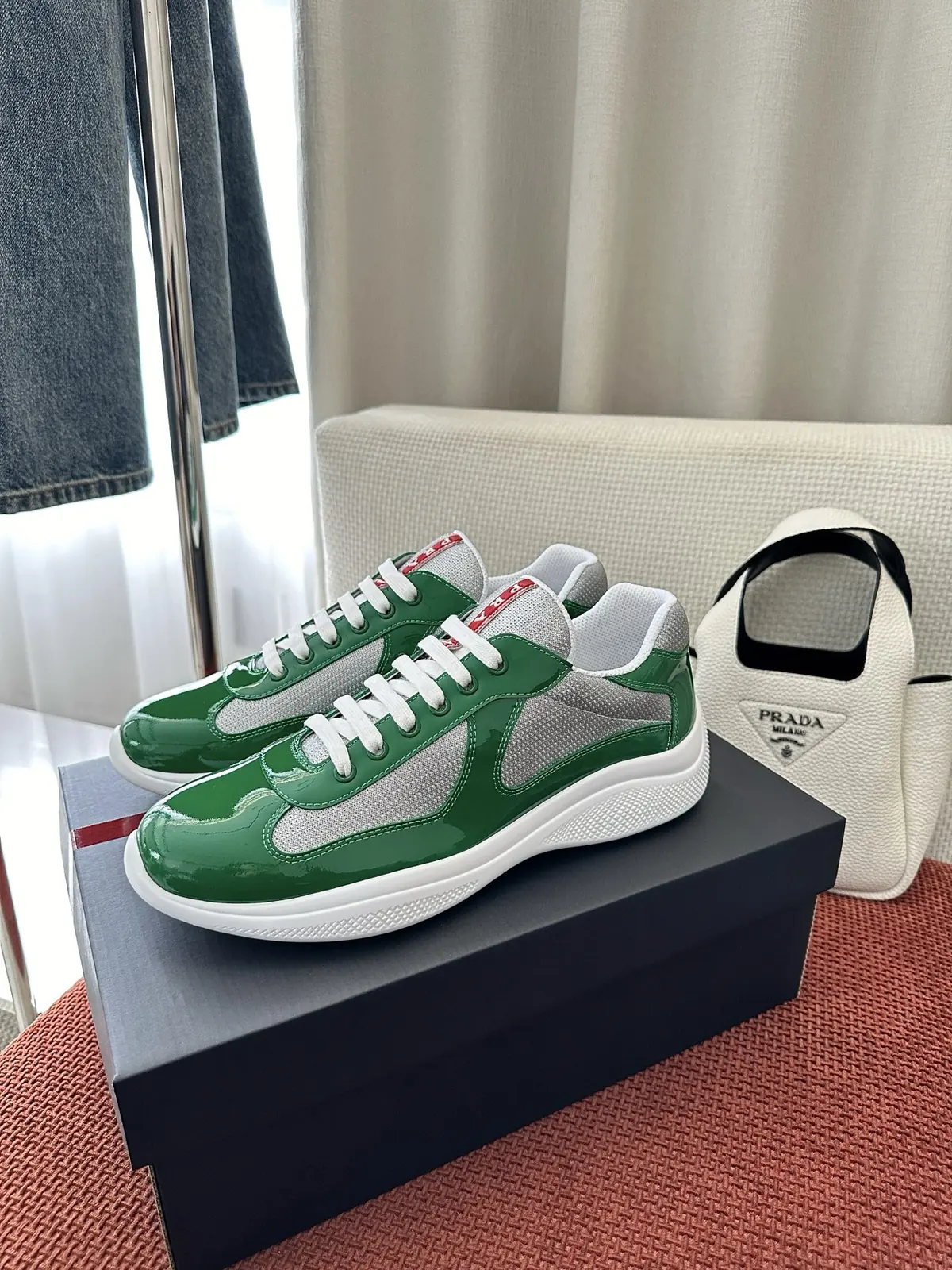 Prada Style Green Leather Women's Shoes Lookbook Reference image 2