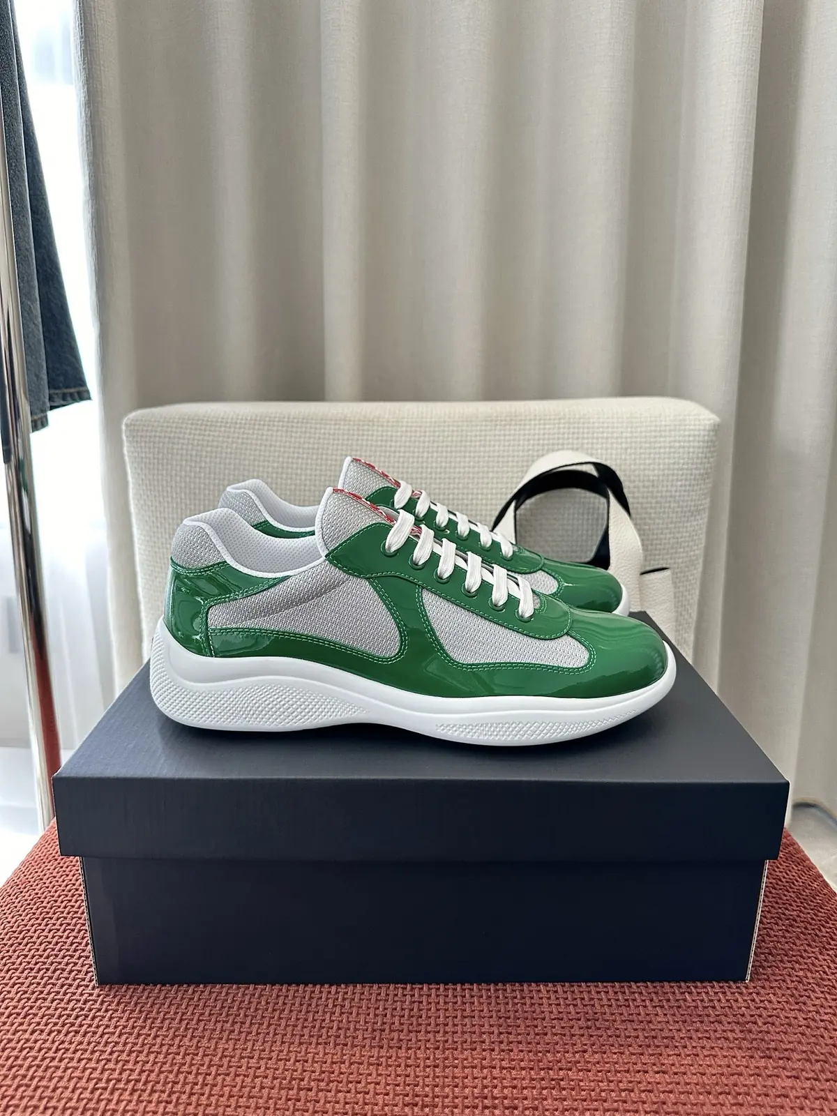 Prada Style Green Leather Women's Shoes Lookbook Reference image 3