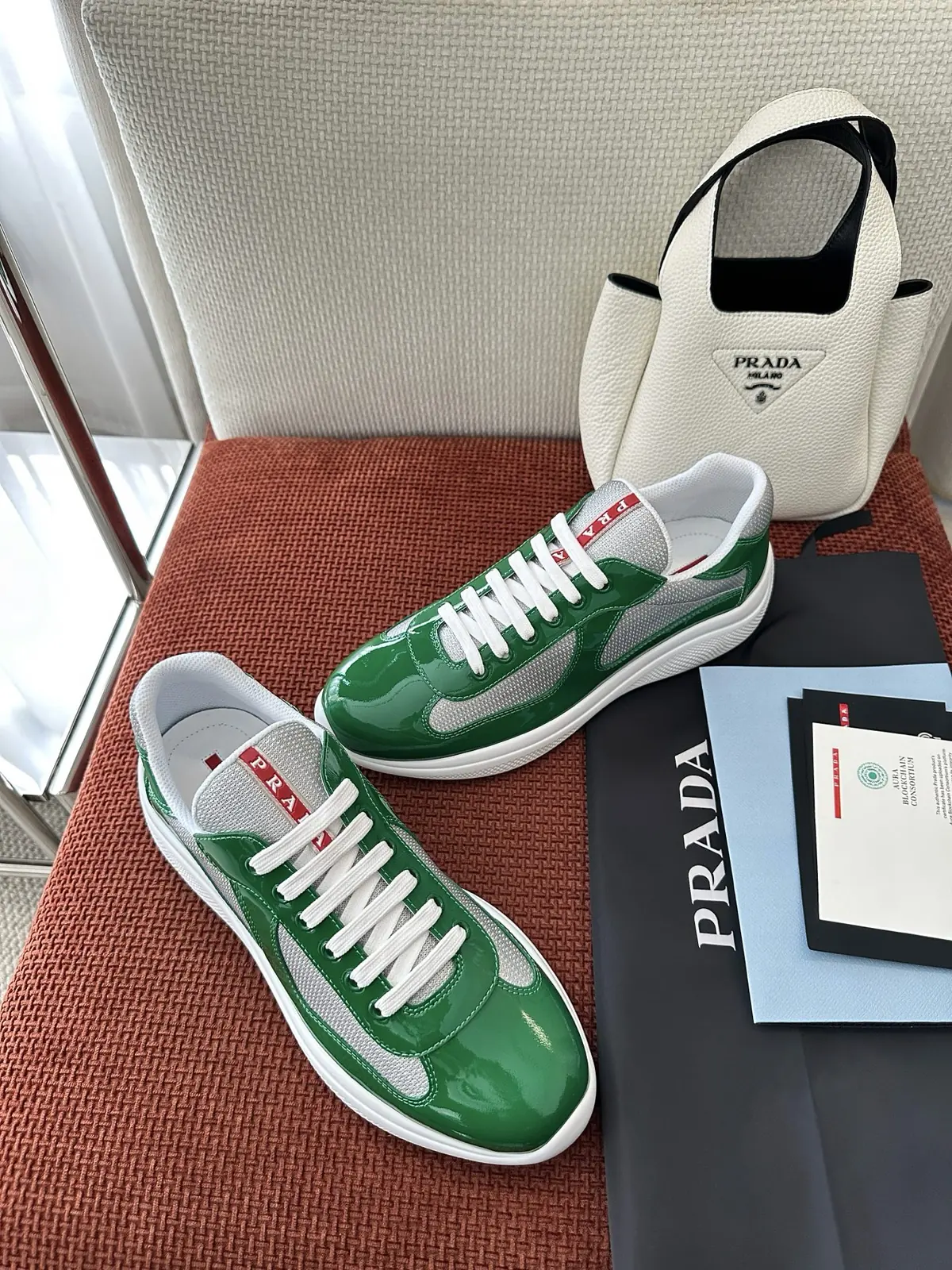 Prada Style Green Leather Women's Shoes Lookbook Reference image 4