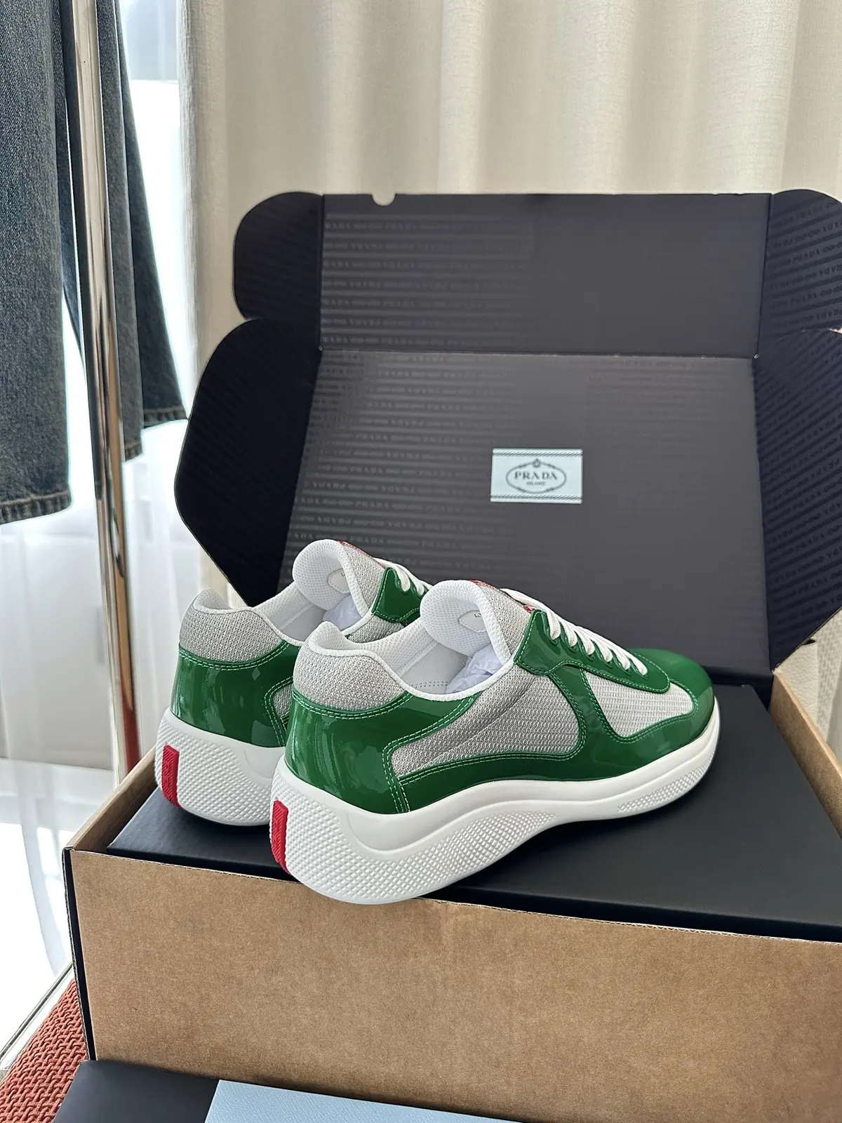Prada Style Green Leather Women's Shoes Lookbook Reference image 6
