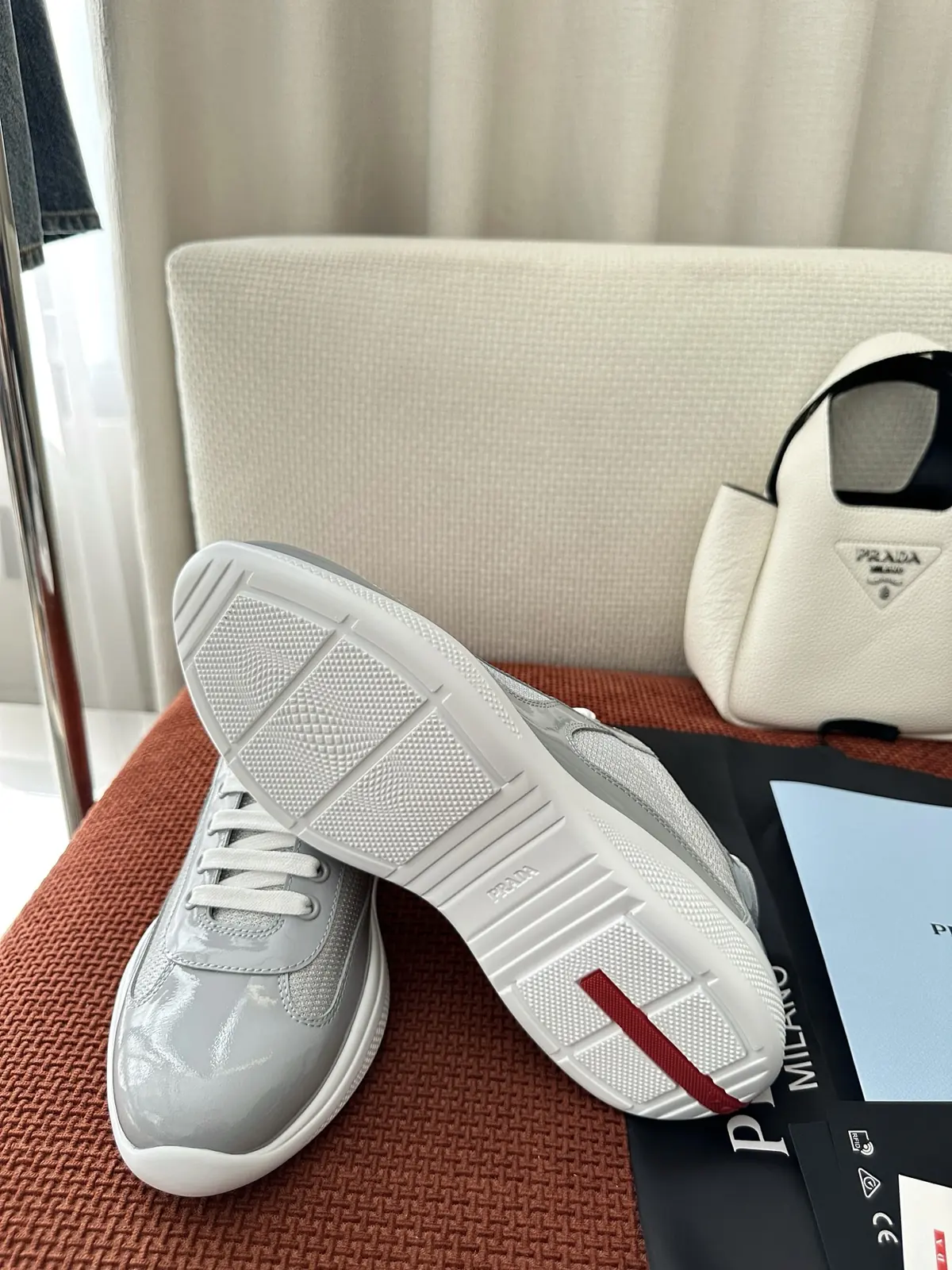 Prada Style Grey Leather Women's Shoes Lookbook Reference image 6