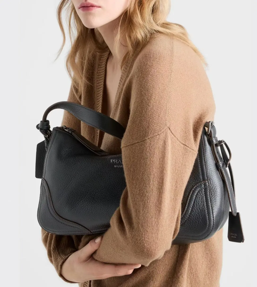 Prada Style Leather Hobo Bag Lookbook Reference image 4
