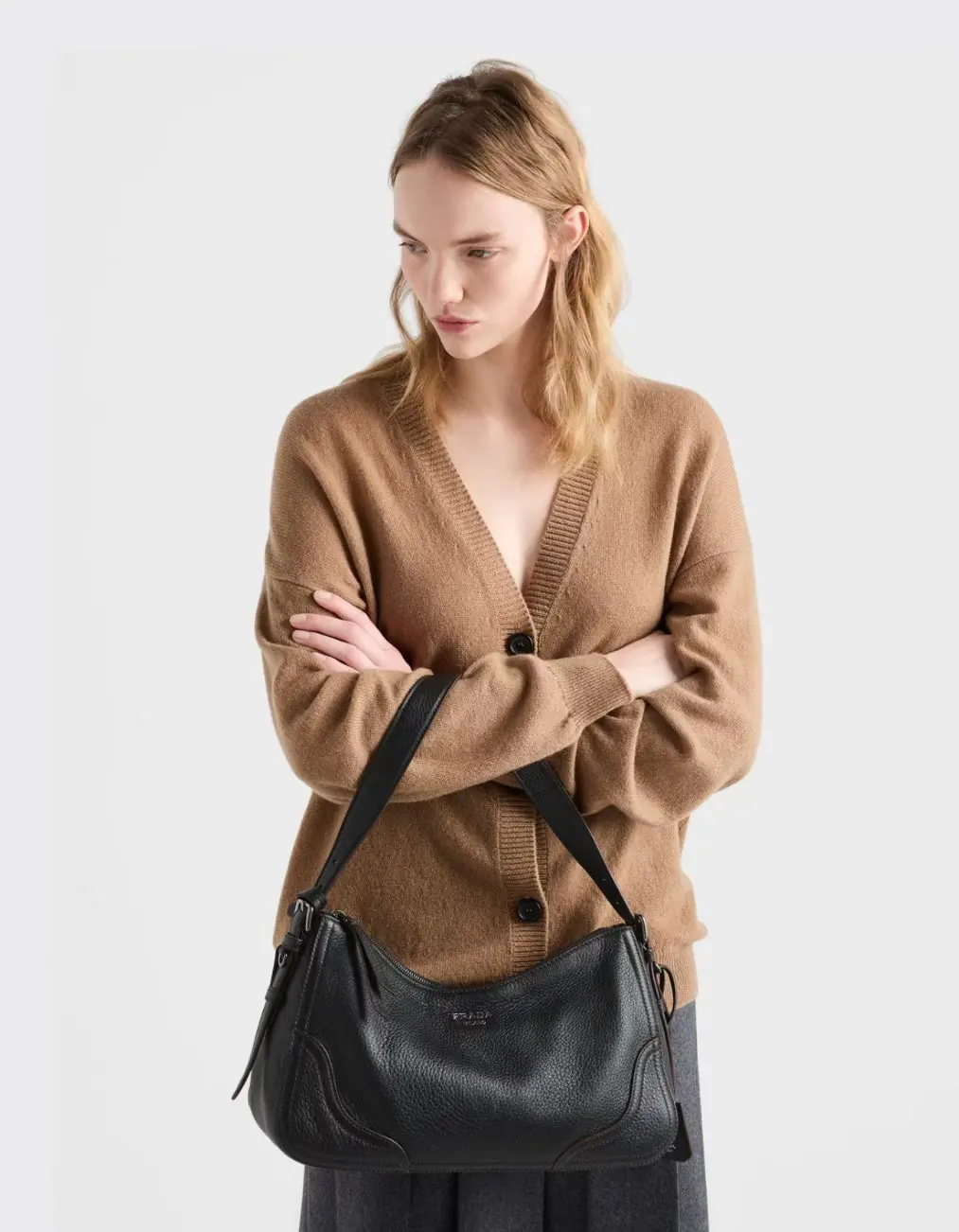 Prada Style Leather Hobo Bag Lookbook Reference image 5