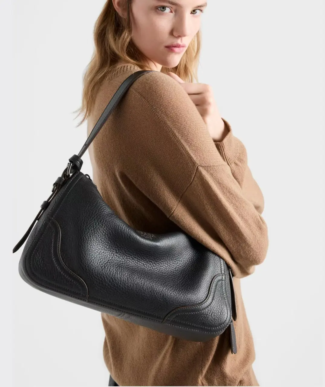 Prada Style Leather Hobo Bag Lookbook Reference image 6