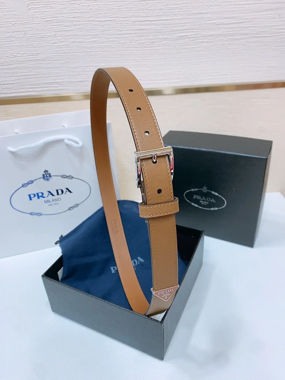 Prada Style Leather Men's Belts Lookbook Reference image 1
