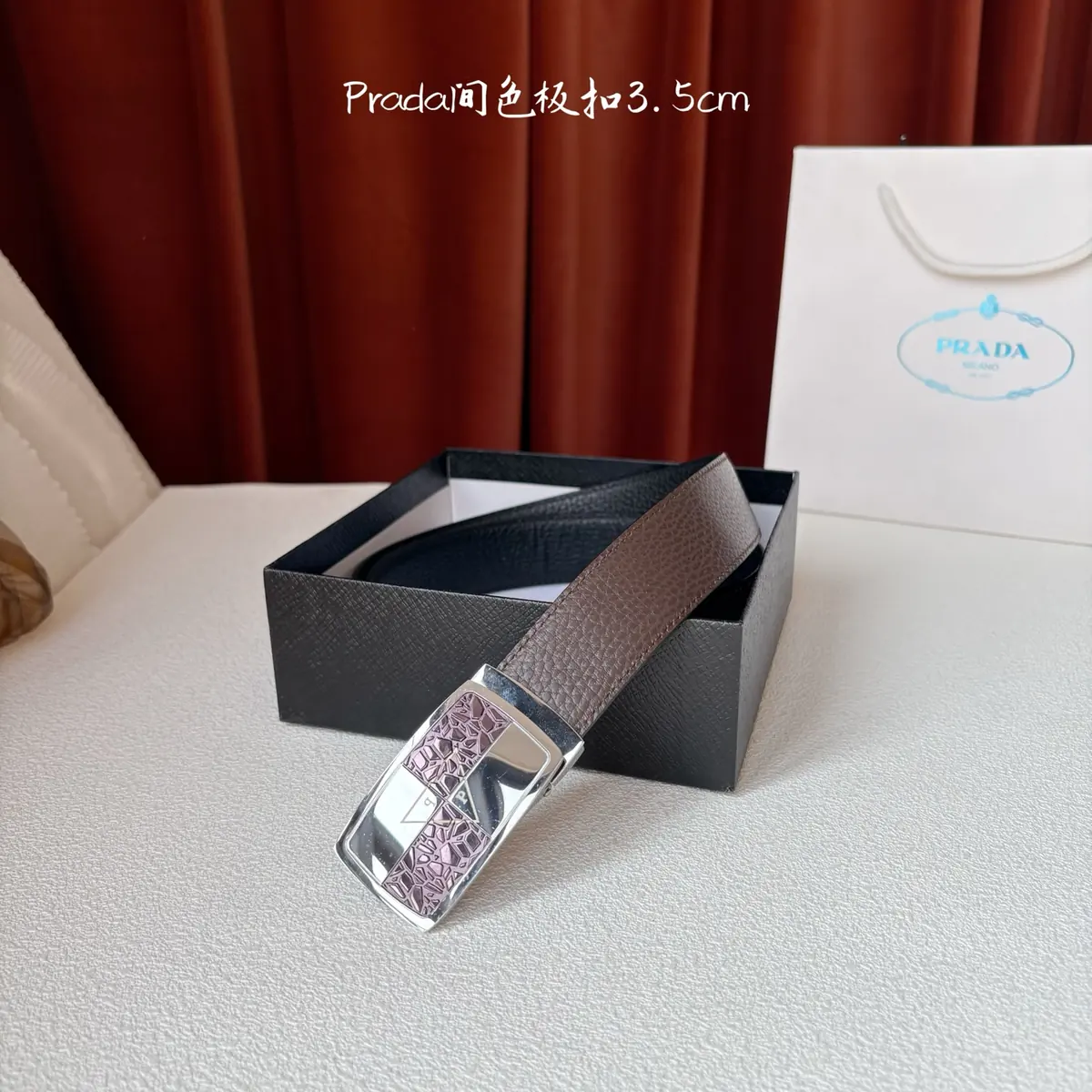 Prada Style Leather Men's Belts Lookbook Reference image 1