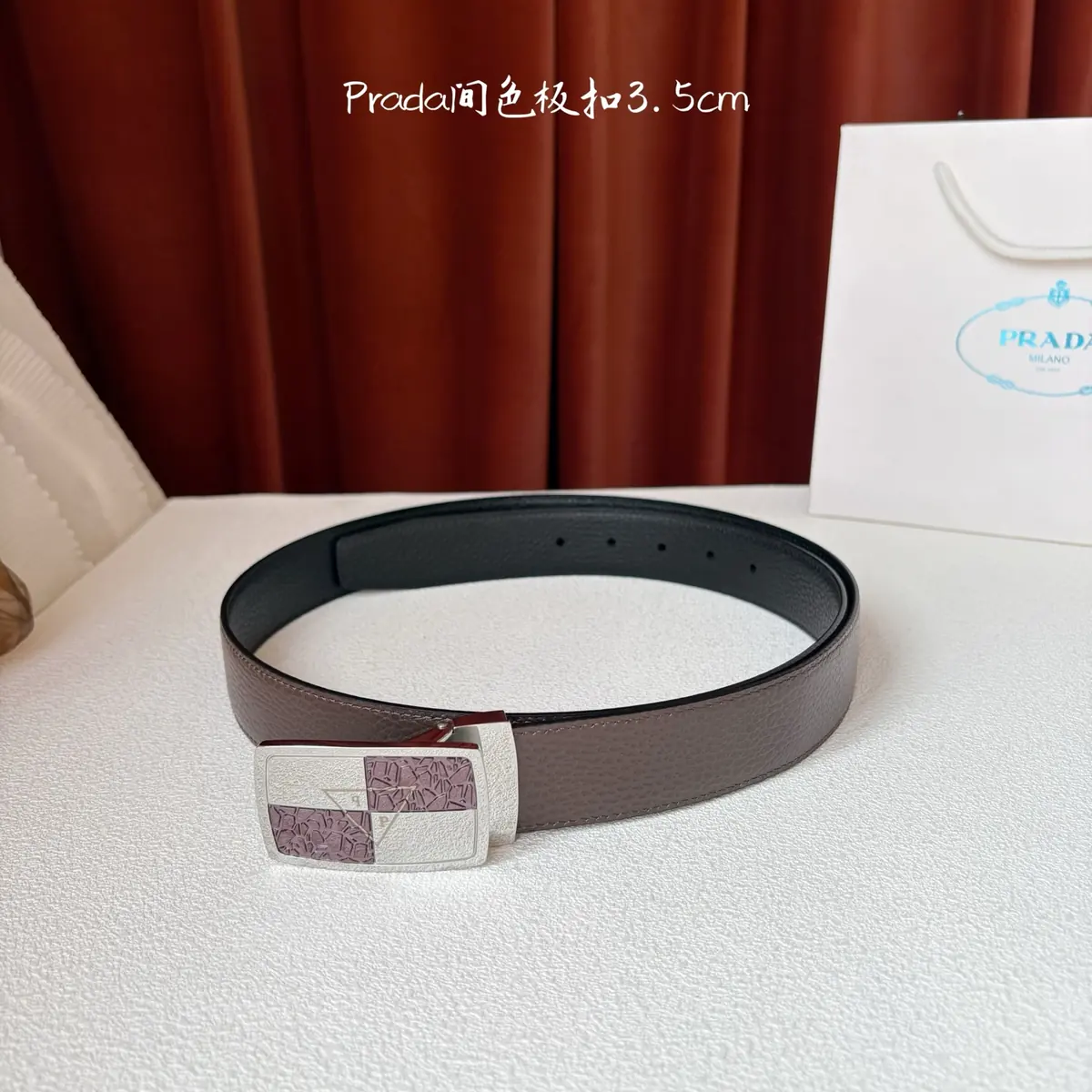 Prada Style Leather Men's Belts Lookbook Reference image 2