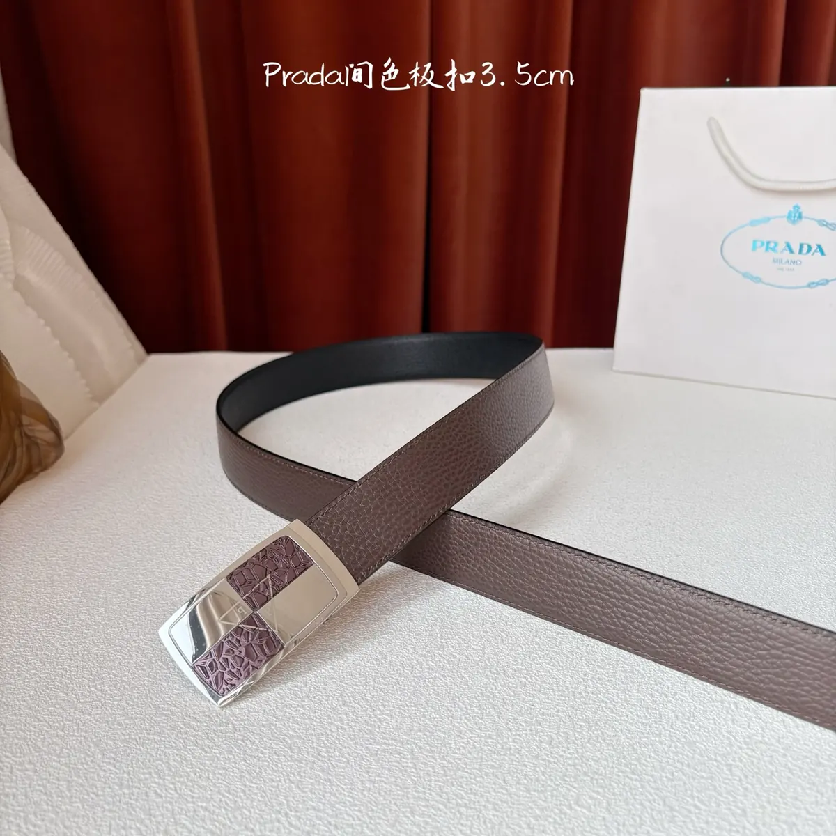 Prada Style Leather Men's Belts Lookbook Reference image 3