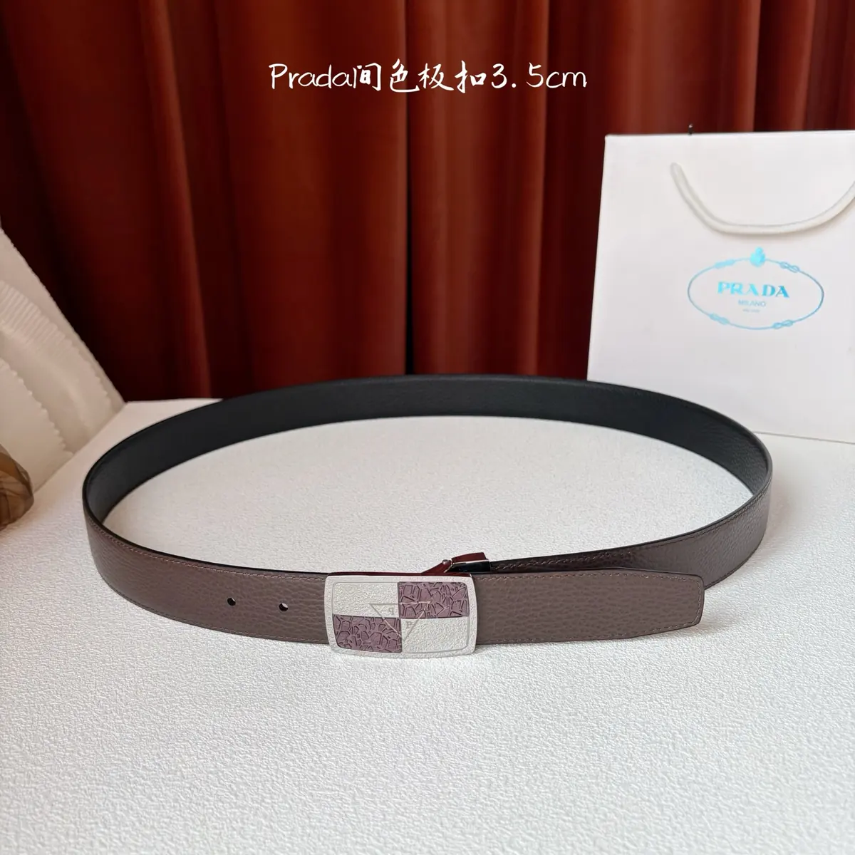 Prada Style Leather Men's Belts Lookbook Reference image 5