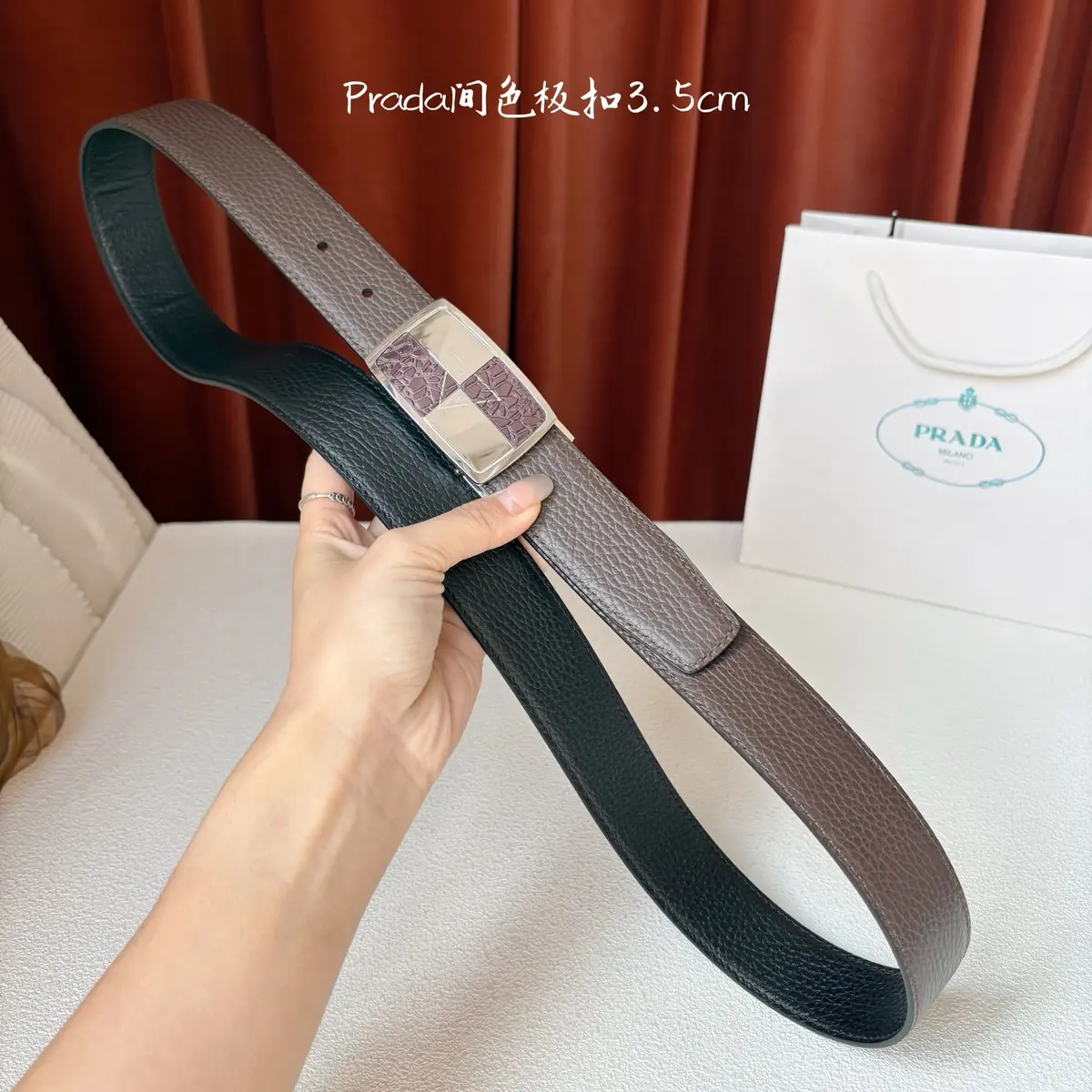Prada Style Leather Men's Belts Lookbook Reference image 6