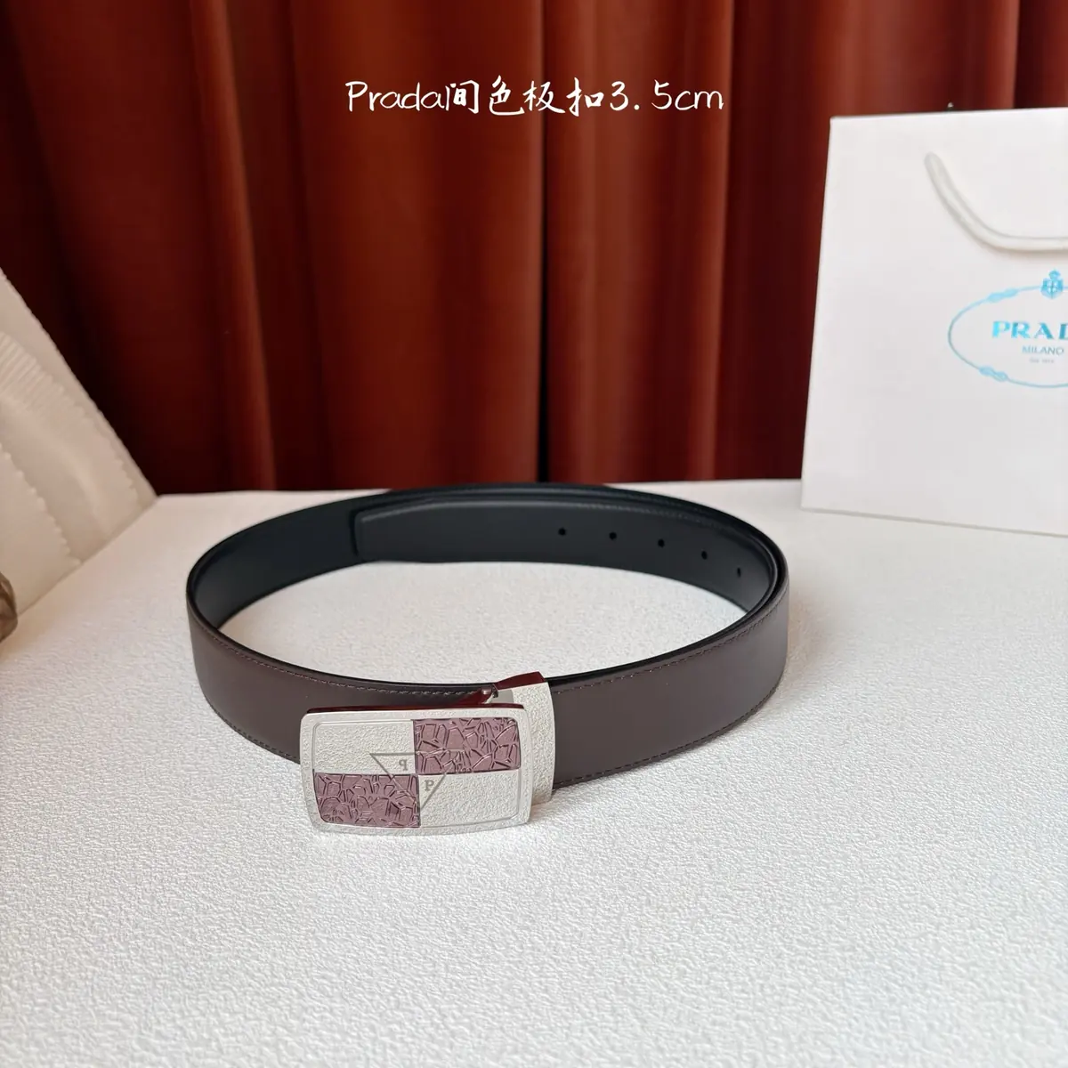 Prada Style Leather Men's Belts Lookbook Reference image 2