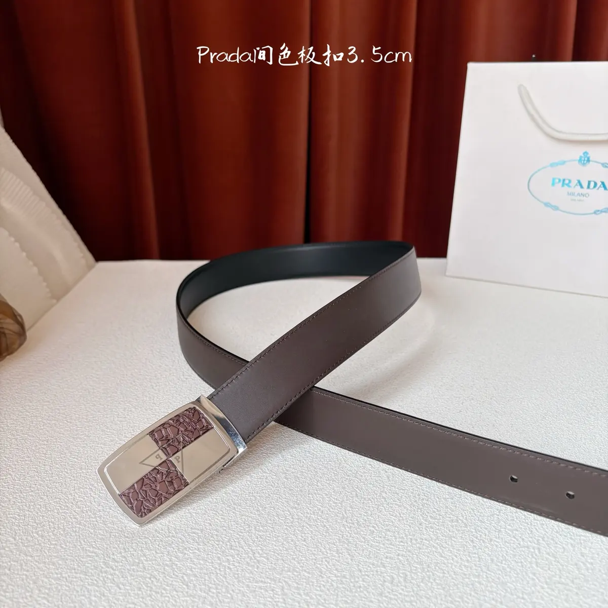 Prada Style Leather Men's Belts Lookbook Reference image 3