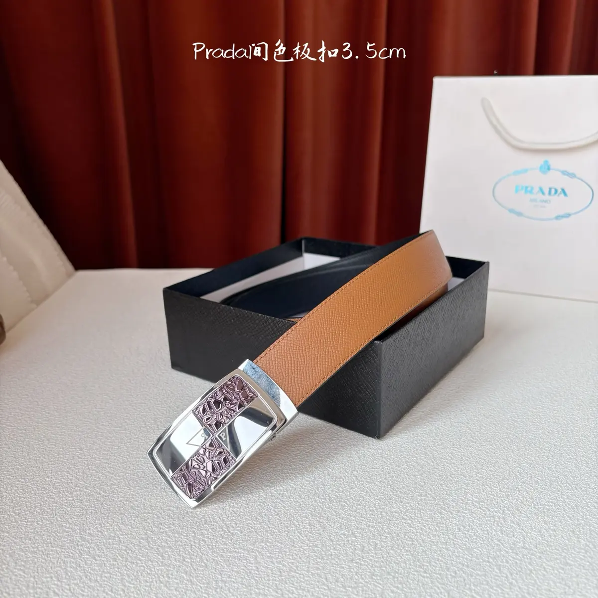 Prada Style Leather Men's Belts Lookbook Reference image 1
