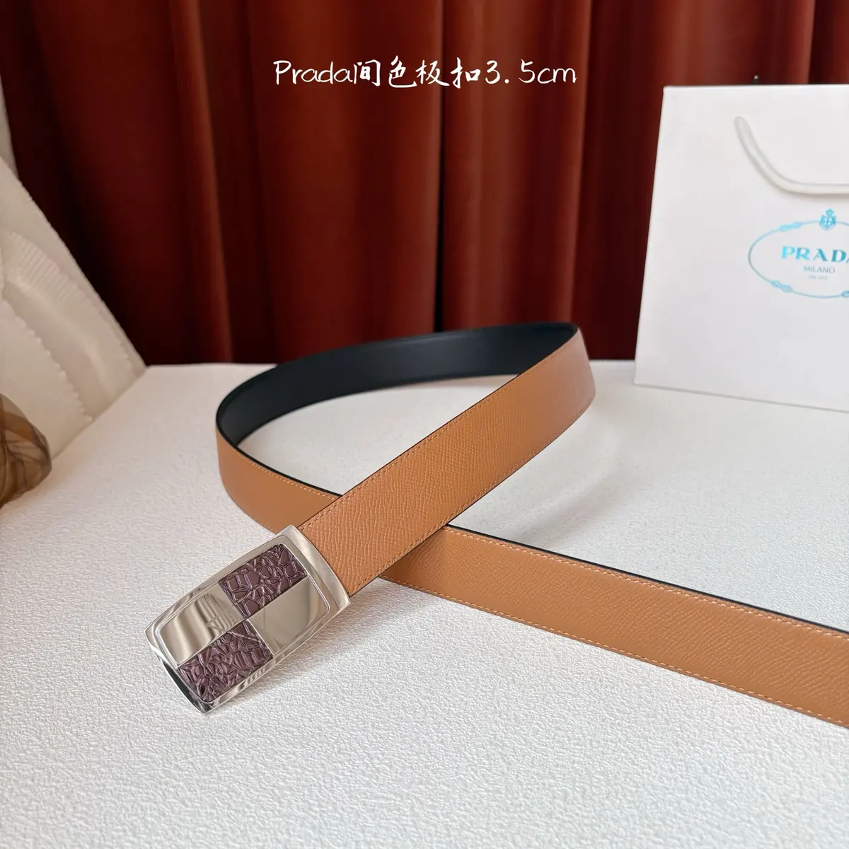 Prada Style Leather Men's Belts Lookbook Reference image 3