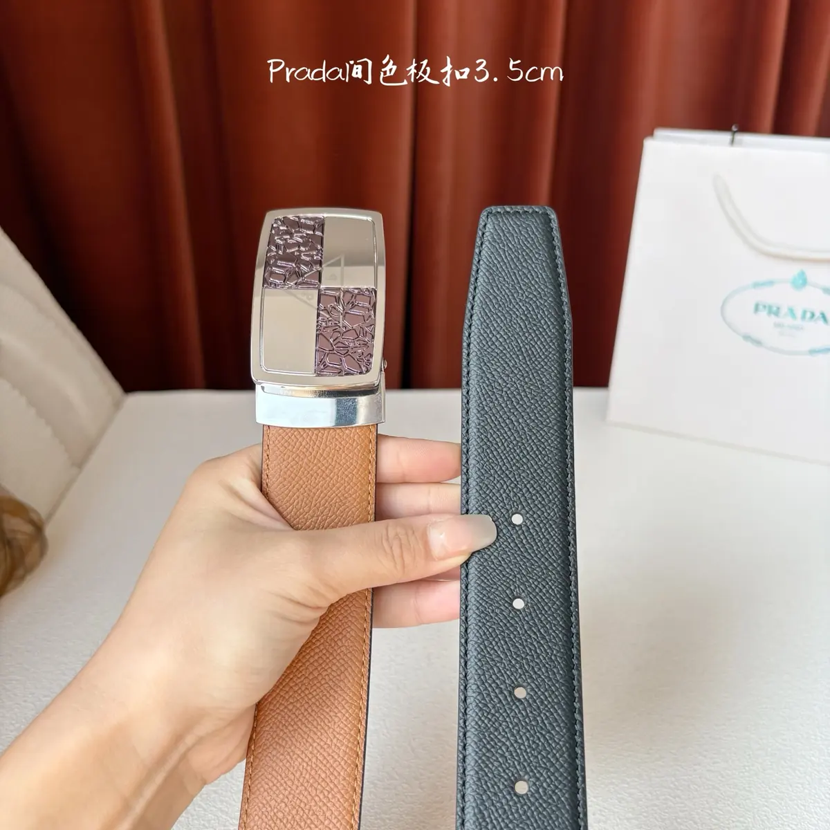 Prada Style Leather Men's Belts Lookbook Reference image 4