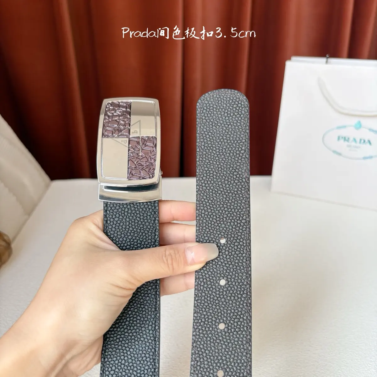 Prada Style Leather Men's Belts Lookbook Reference image 4