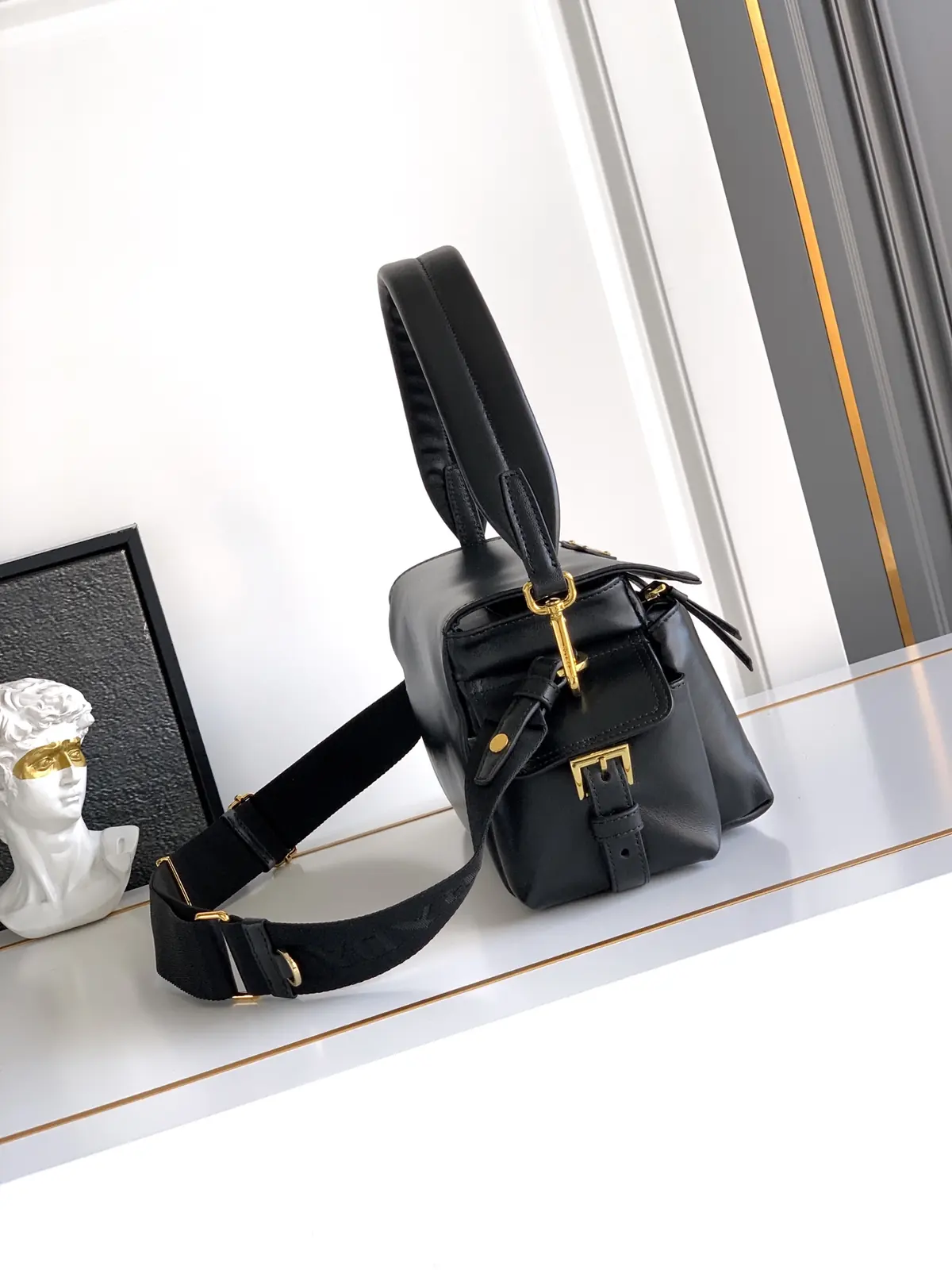 Prada Style Leather Messenger Bag Lookbook Reference image 2