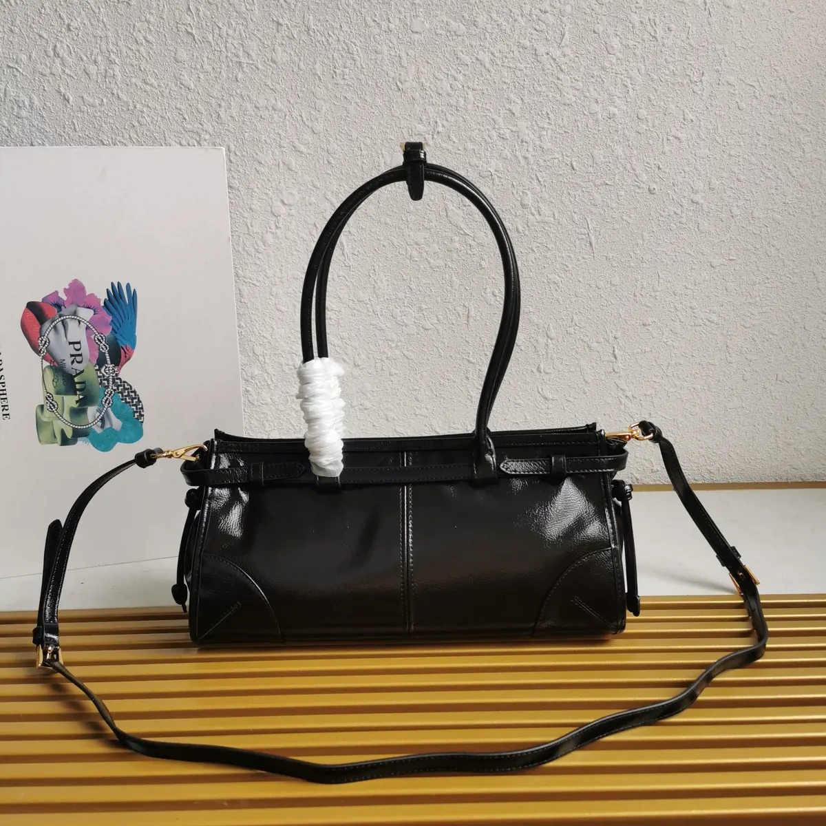 Prada Style Leather Shoulder Bag Lookbook Reference image 4