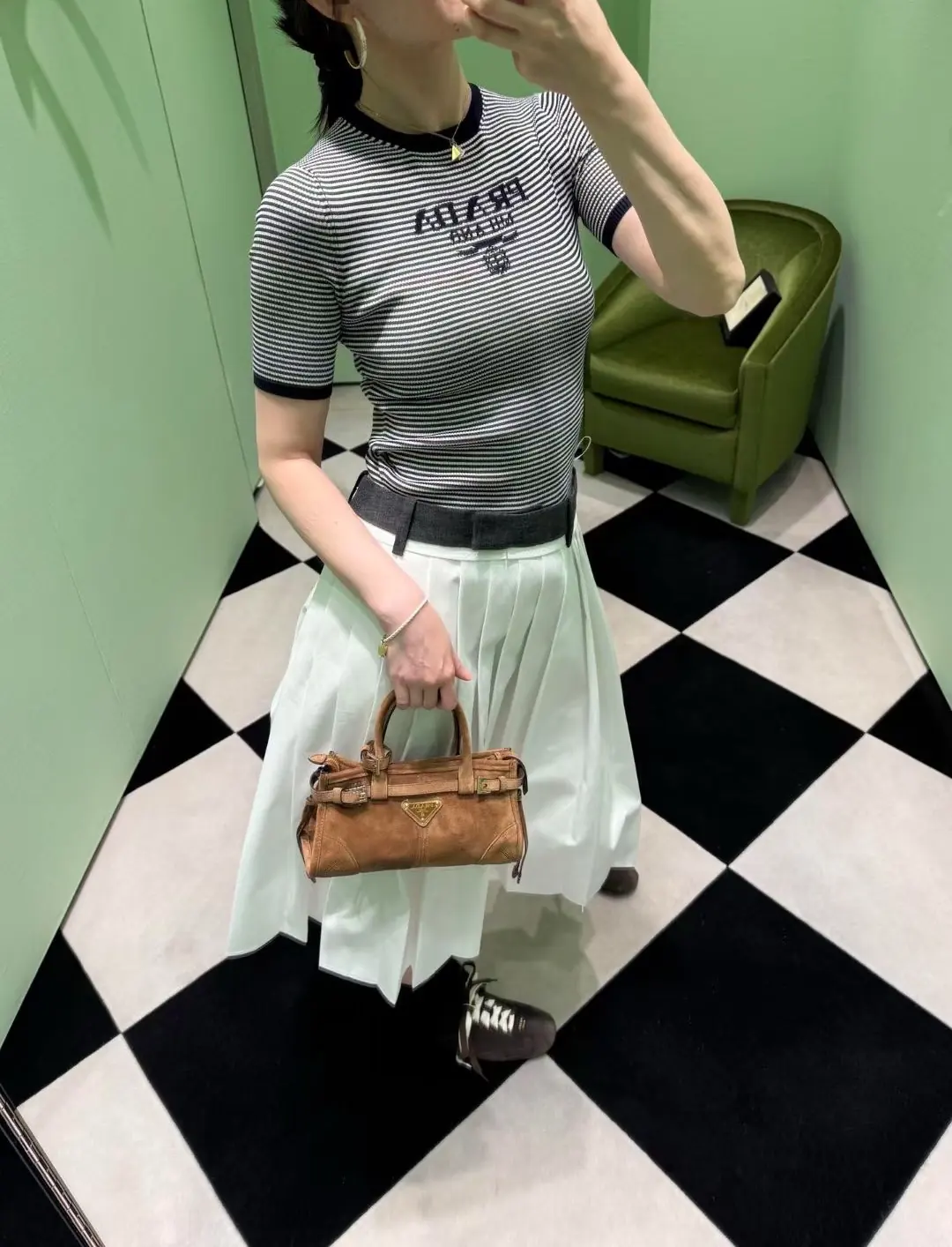 Prada Style Leather Shoulder Bag Lookbook Reference image 1