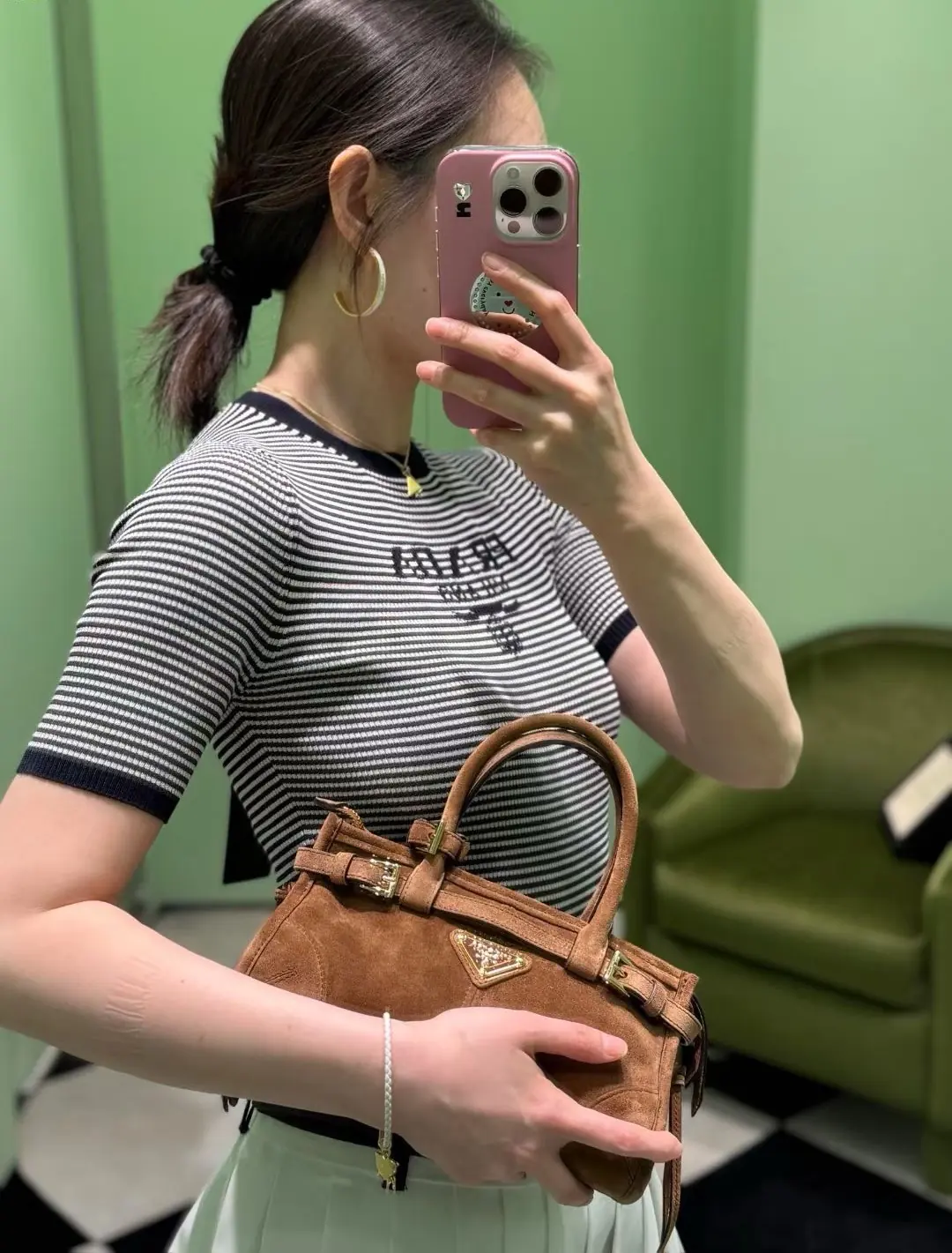 Prada Style Leather Shoulder Bag Lookbook Reference image 3