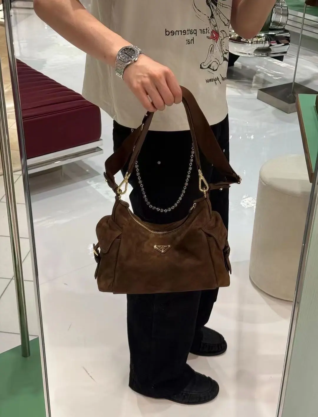 Prada Style Leather Shoulder Bag Lookbook Reference image 1