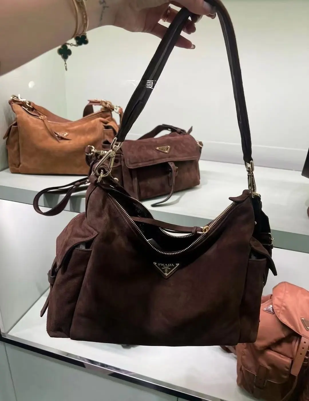 Prada Style Leather Shoulder Bag Lookbook Reference image 4