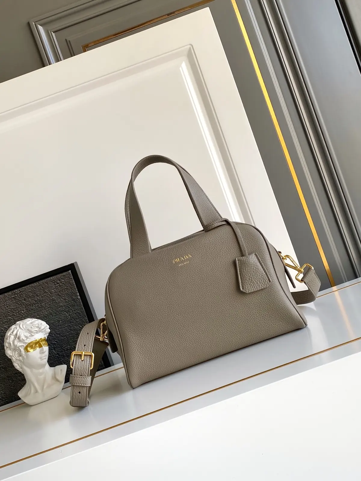 Prada Style Leather Top Handle Bag Lookbook Reference image 1