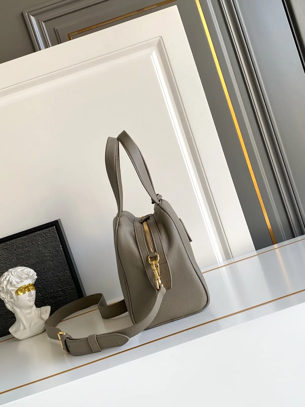 Prada Style Leather Top Handle Bag Lookbook Reference image 2