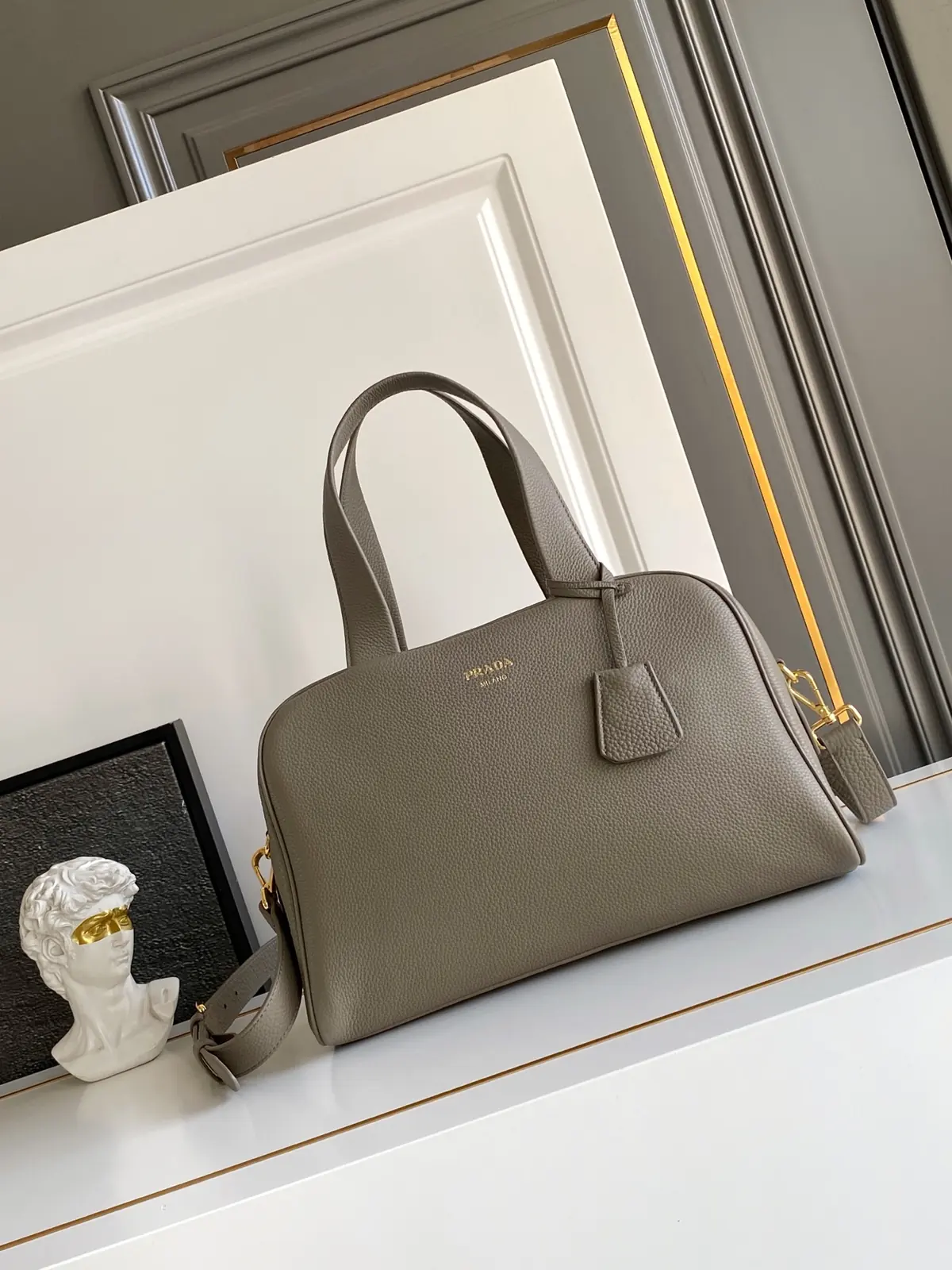 Prada Style Leather Top Handle Bag Lookbook Reference image 1