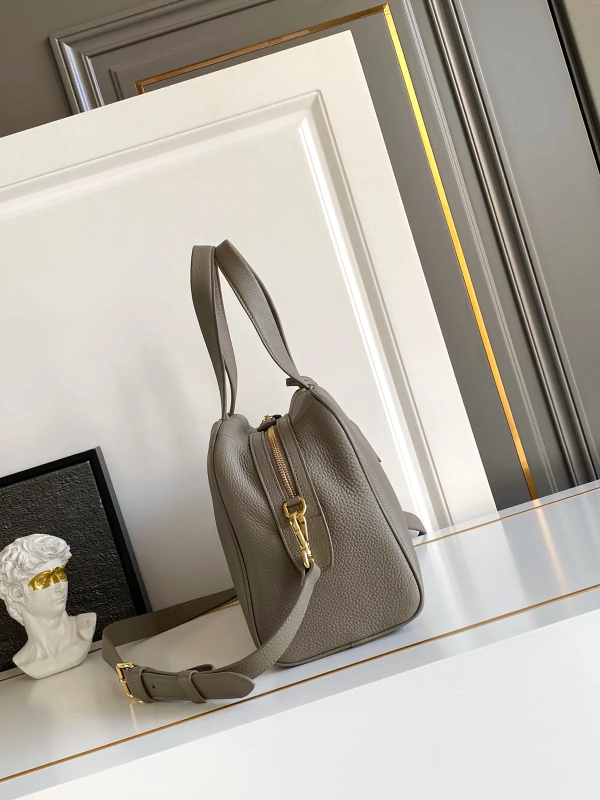Prada Style Leather Top Handle Bag Lookbook Reference image 2