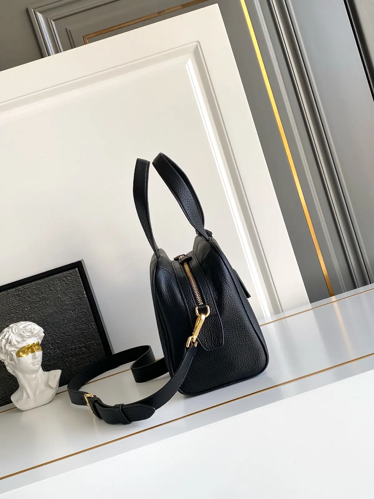 Prada Style Leather Top Handle Bag Lookbook Reference image 2