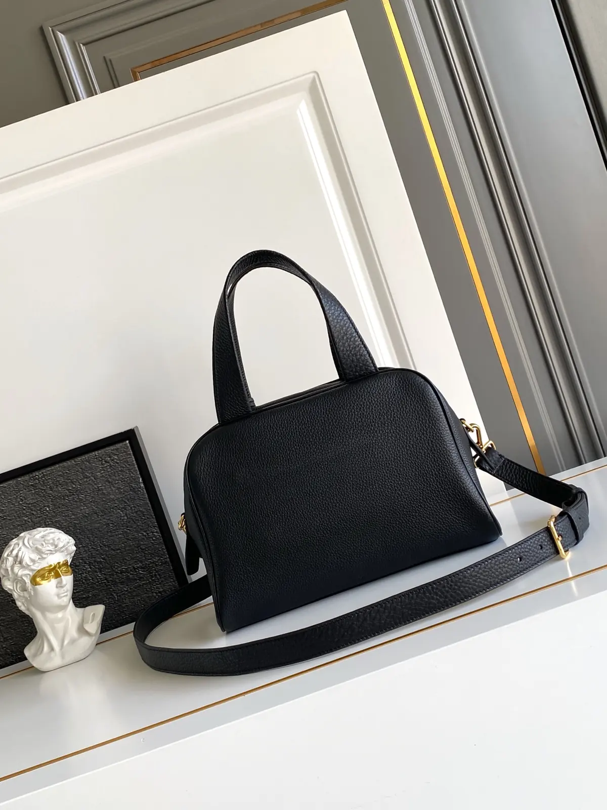Prada Style Leather Top Handle Bag Lookbook Reference image 3