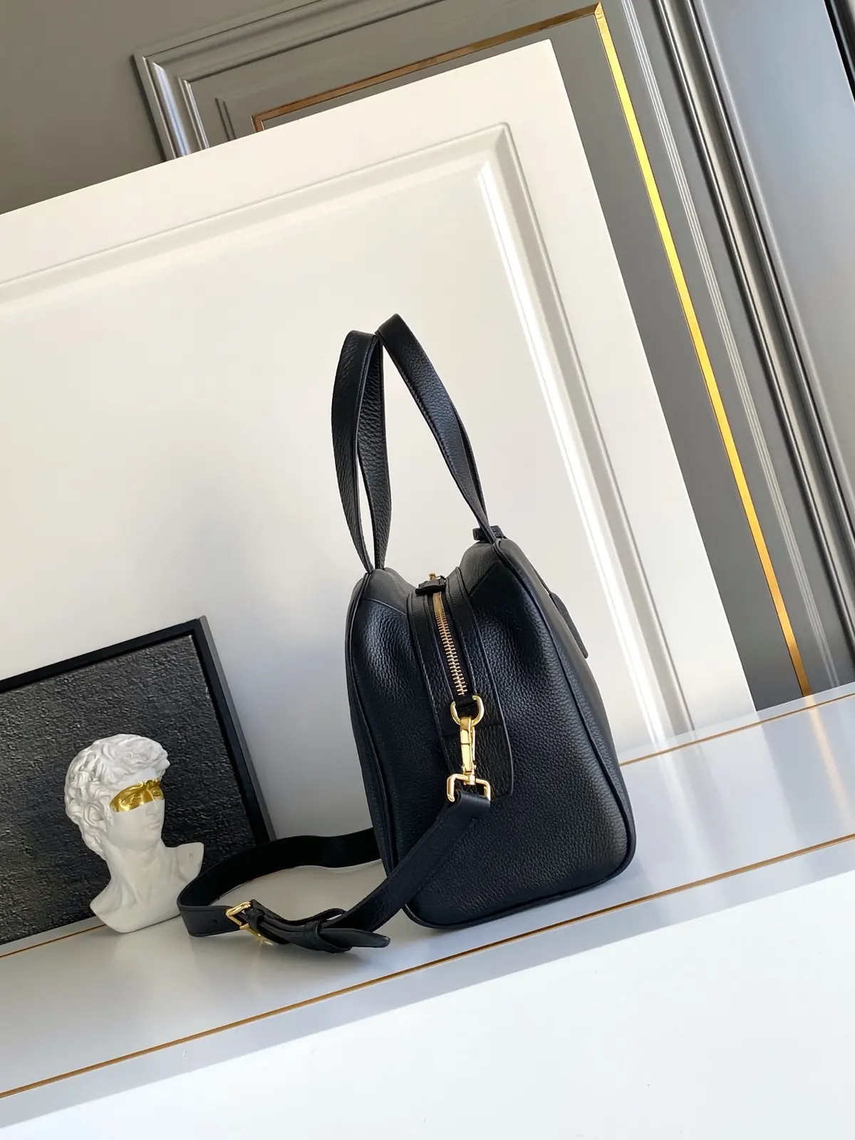 Prada Style Leather Top Handle Bag Lookbook Reference image 2