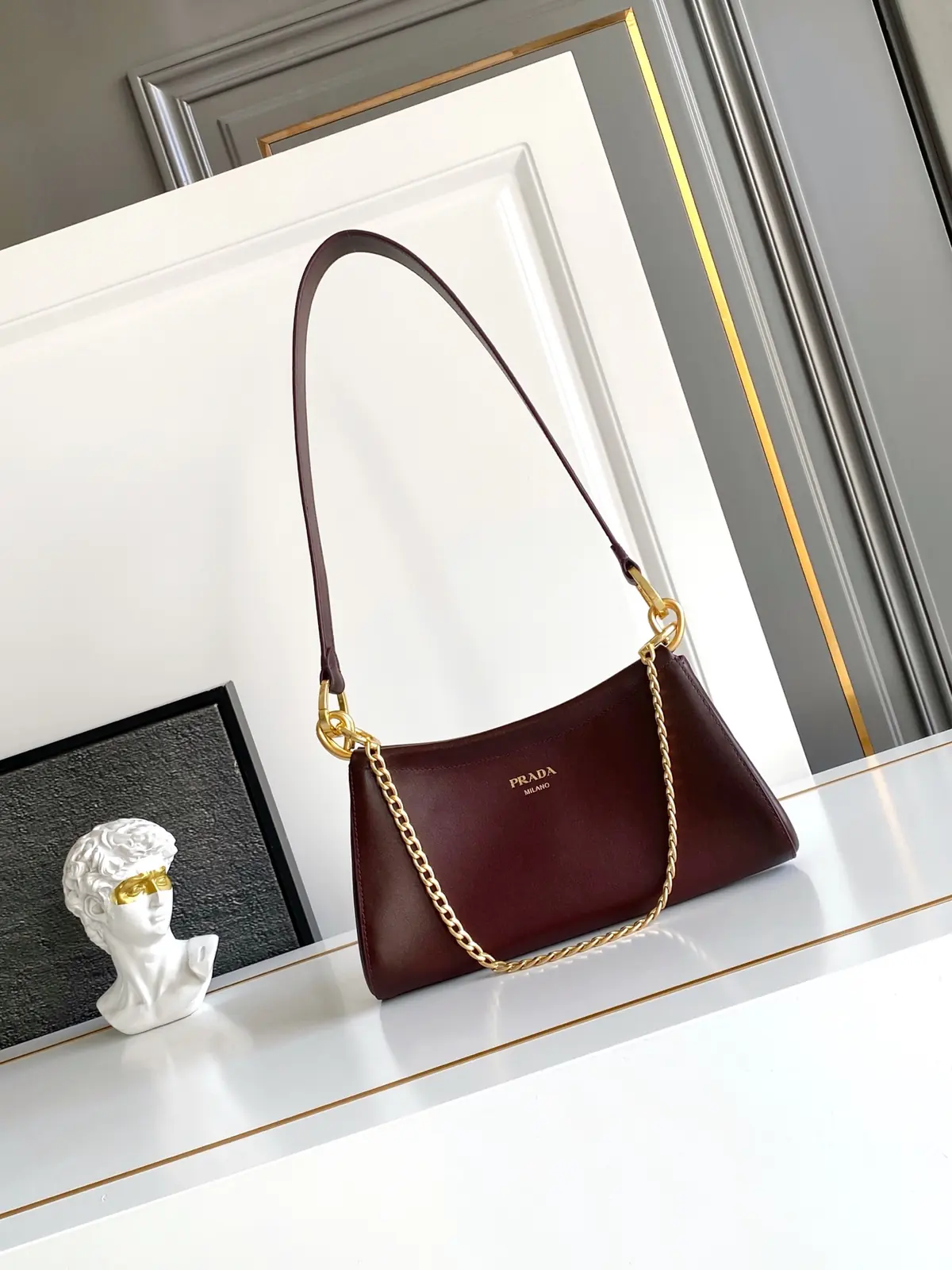 Prada Style Leather Top Handle Bag Lookbook Reference image 1