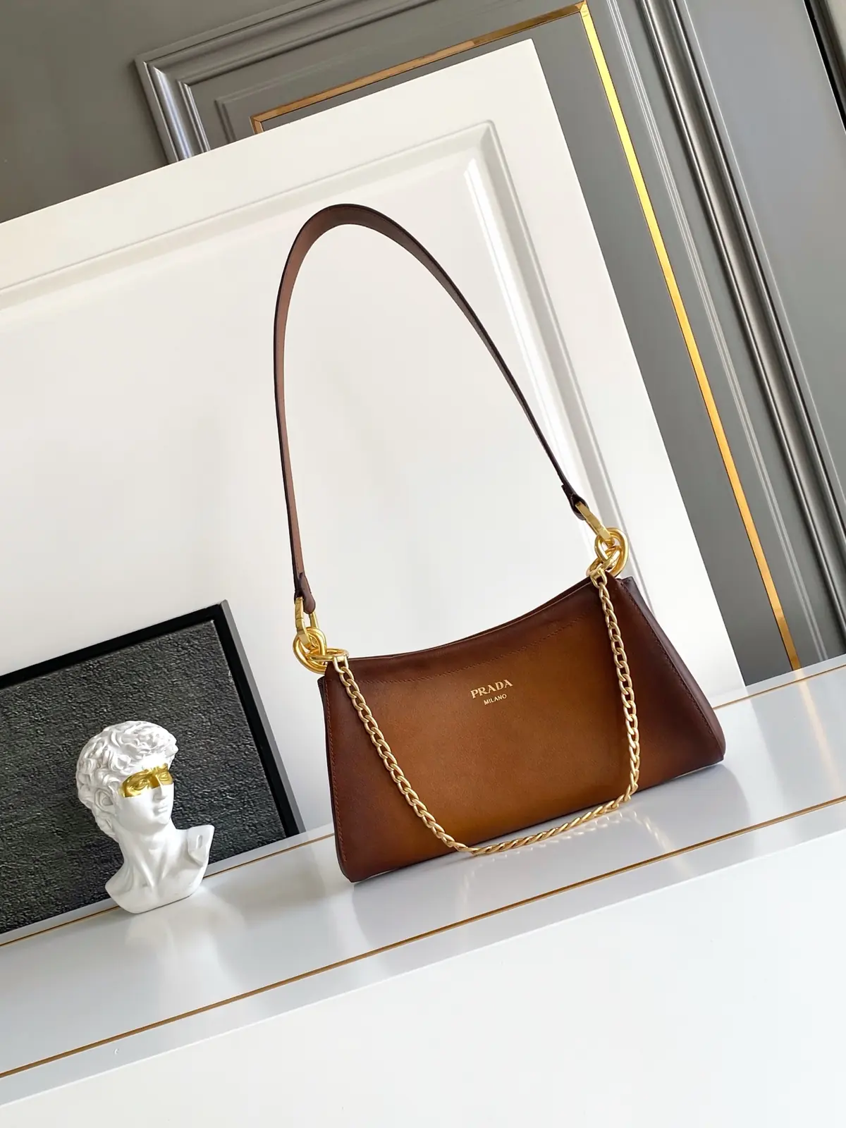 Prada Style Leather Top Handle Bag Lookbook Reference image 1