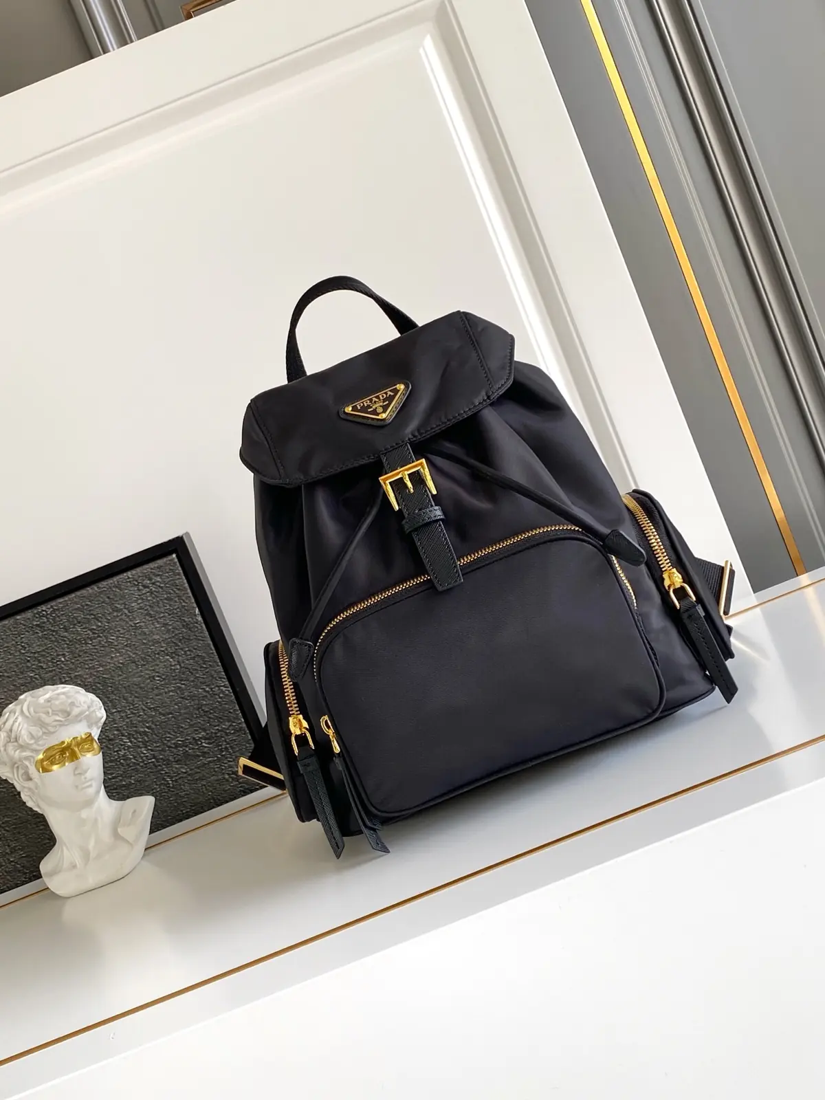 Prada Style Nylon Backpack Lookbook Reference image 1