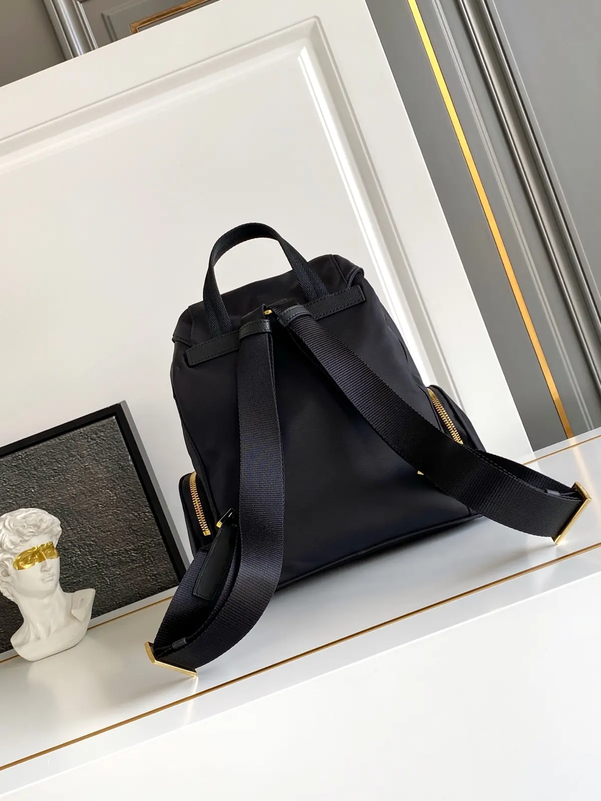 Prada Style Nylon Backpack Lookbook Reference image 3