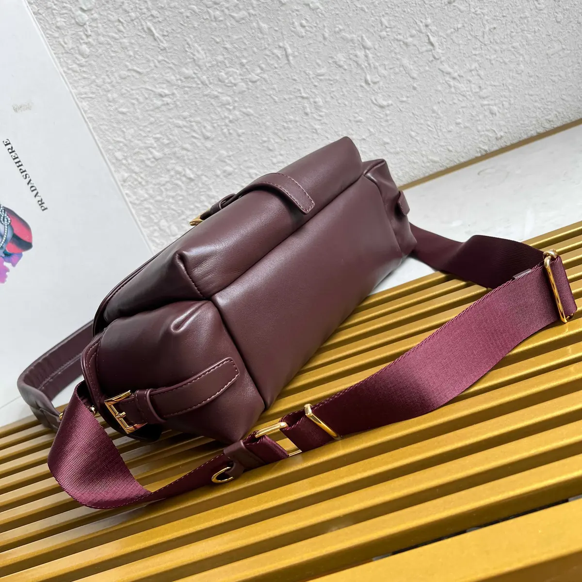 Prada Style Red Leather Shoulder Bag Lookbook Reference image 3