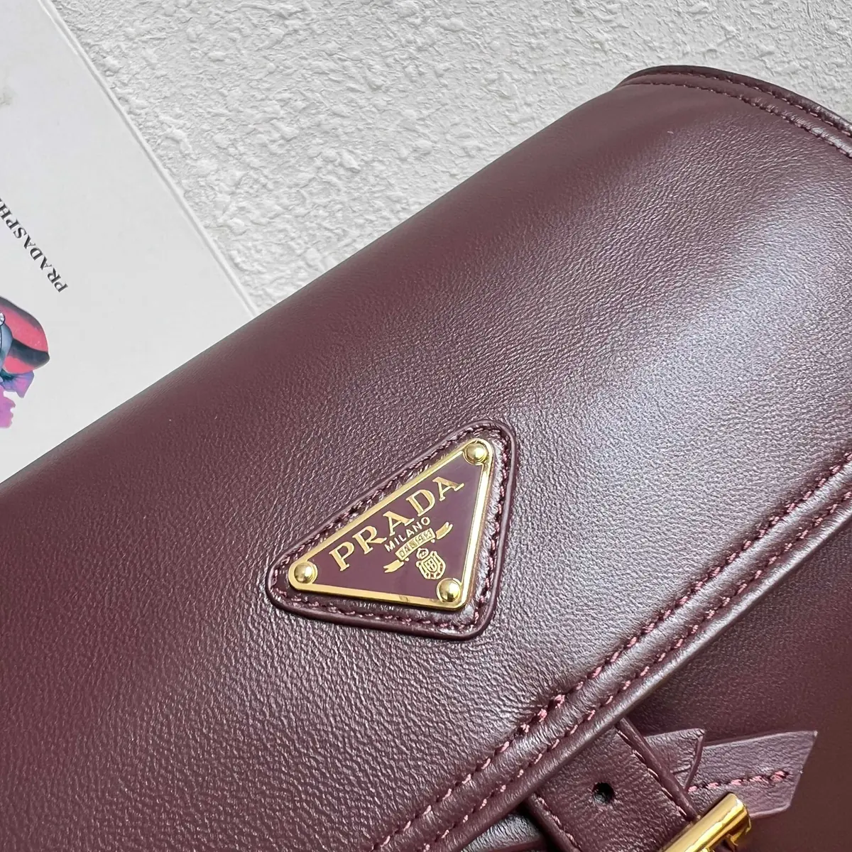 Prada Style Red Leather Shoulder Bag Lookbook Reference image 6