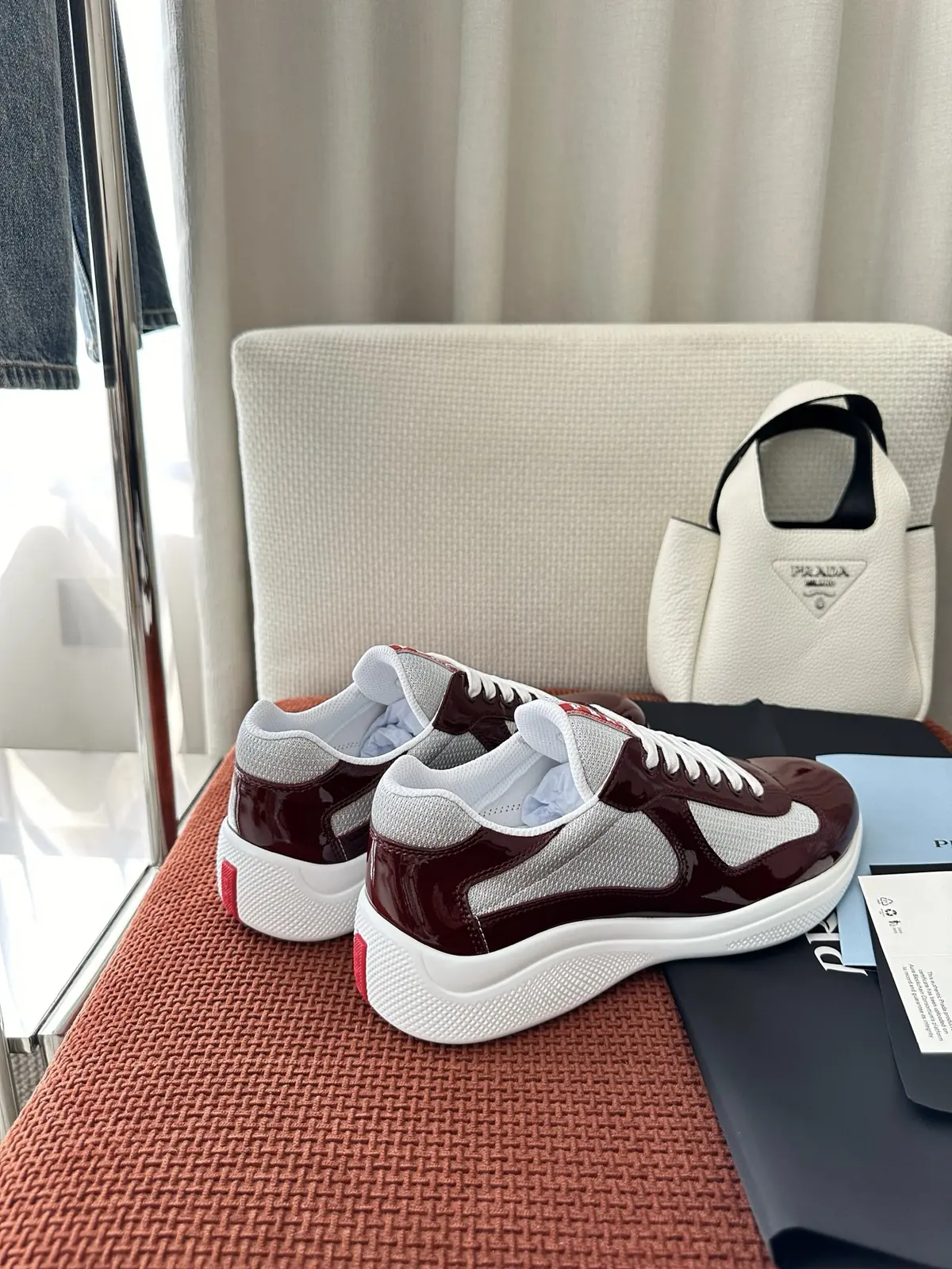 Prada Style Red Leather Women's Shoes Lookbook Reference image 6