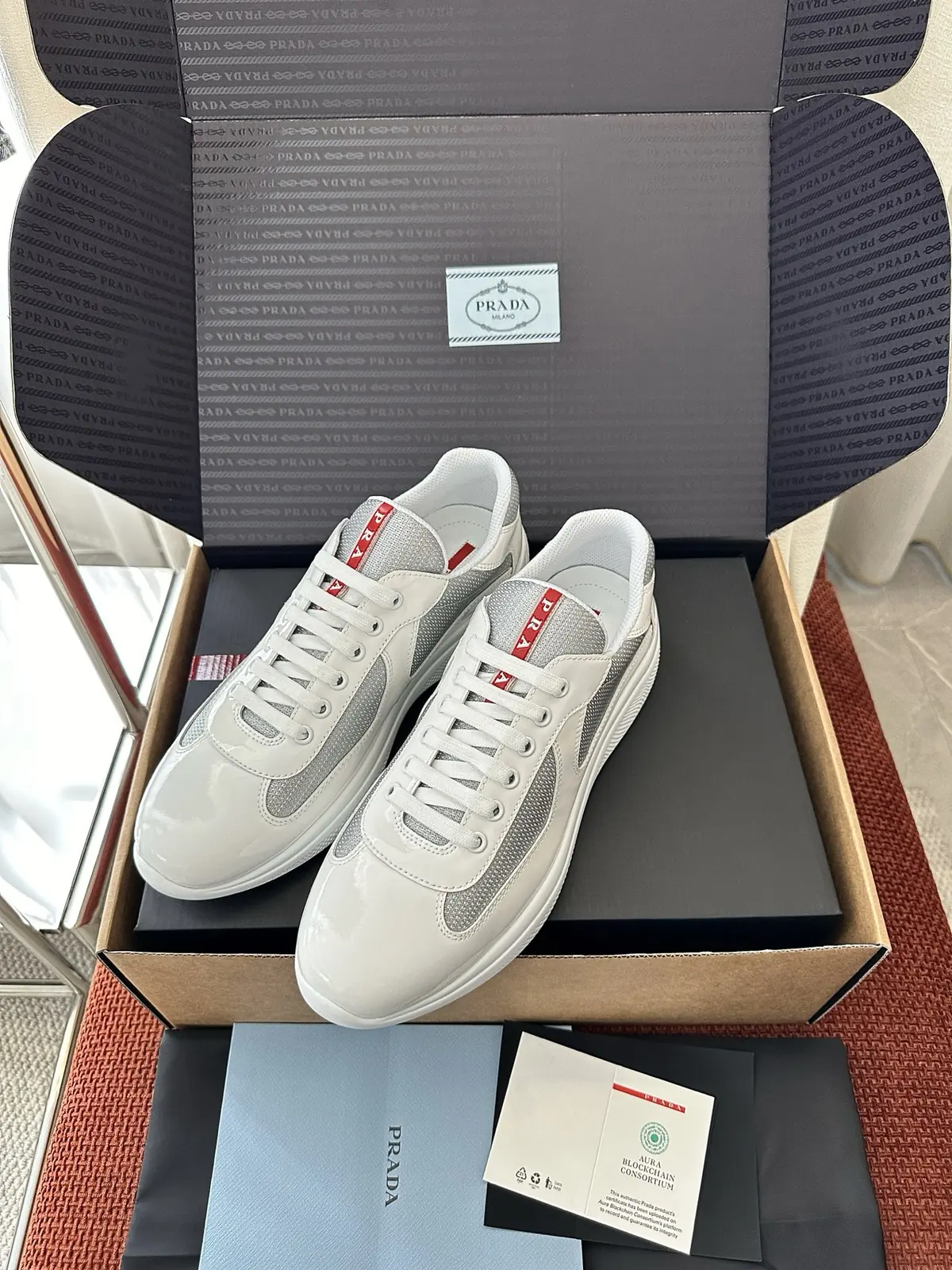 Prada Style White Leather Women's Shoes Lookbook Reference image 1