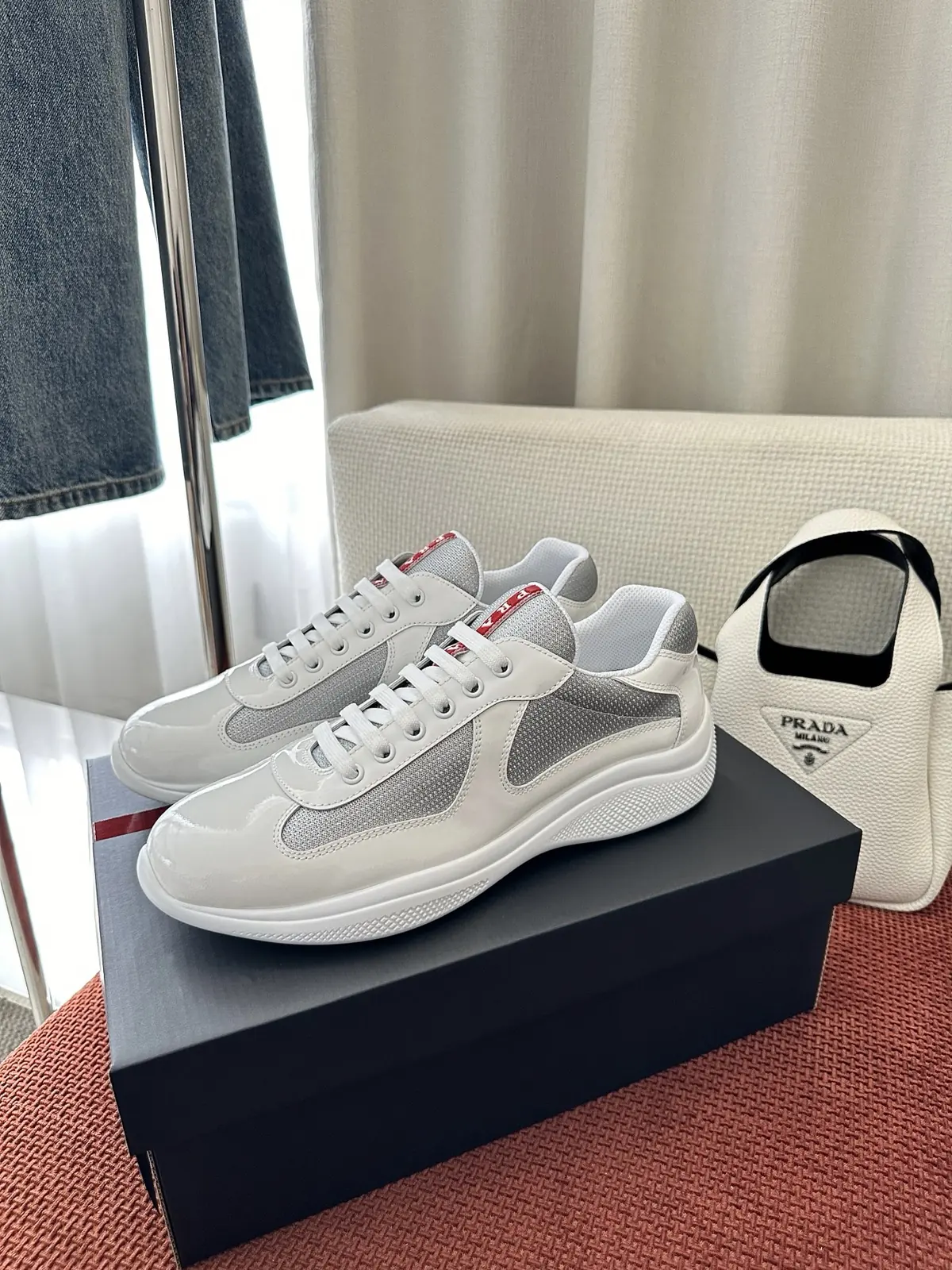 Prada Style White Leather Women's Shoes Lookbook Reference image 2