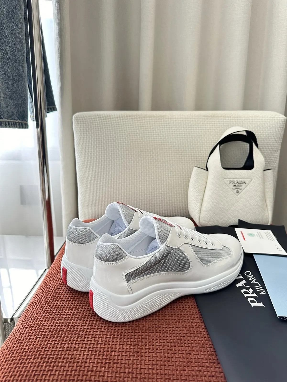 Prada Style White Leather Women's Shoes Lookbook Reference image 5