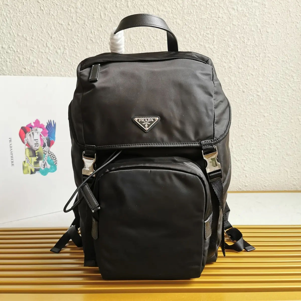 Prada Style White Nylon Backpack Lookbook Reference image 1